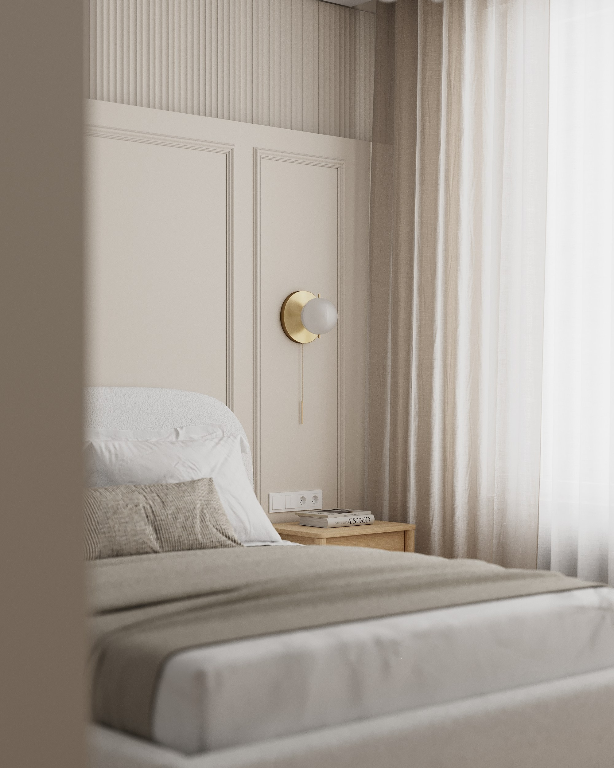 Квартира в бежевых тонах. Студия 3D визуализации