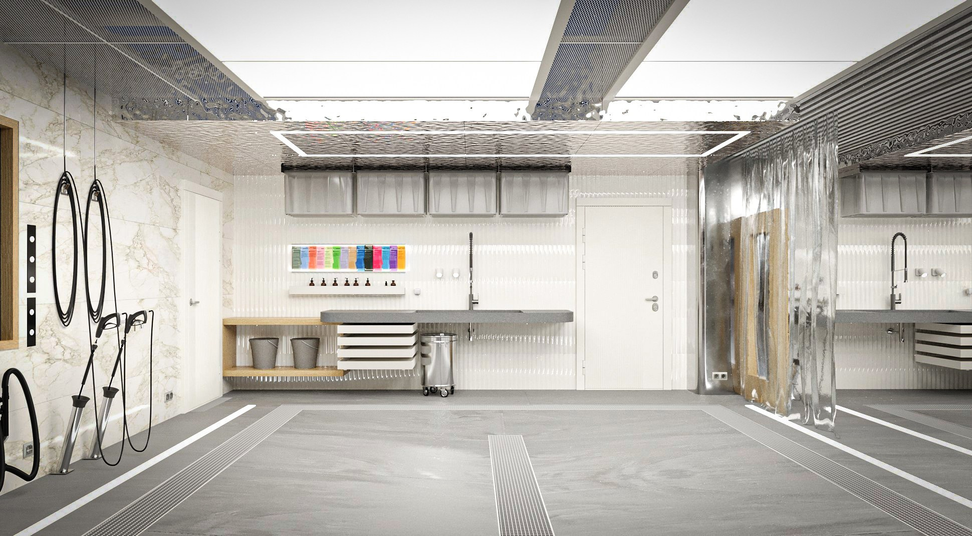 Автомоечно-детейлинговый комплекс в Яхт-клубе, г. Санкт-Петербург. Дизайн интерьера и экстерьера в Санкт-Петербурге Яна Емельянова