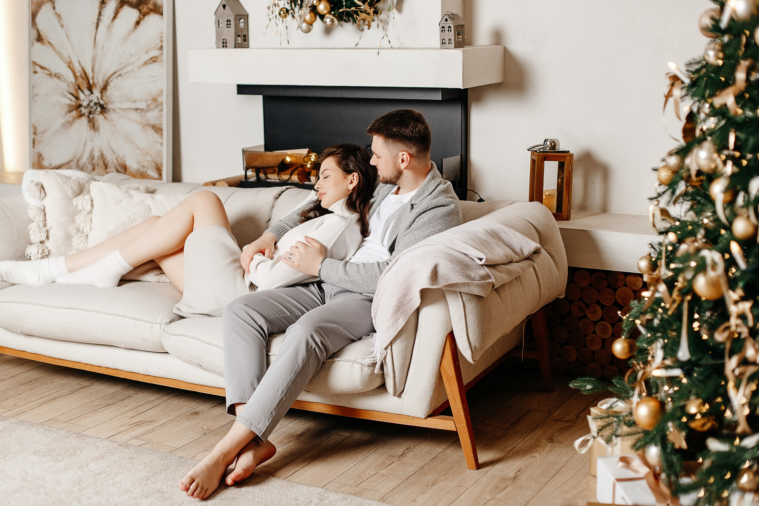 Новогодняя фотосессия для влюбленных в Московской фотостудии. Фотограф в Подольске — Мария Бучнева