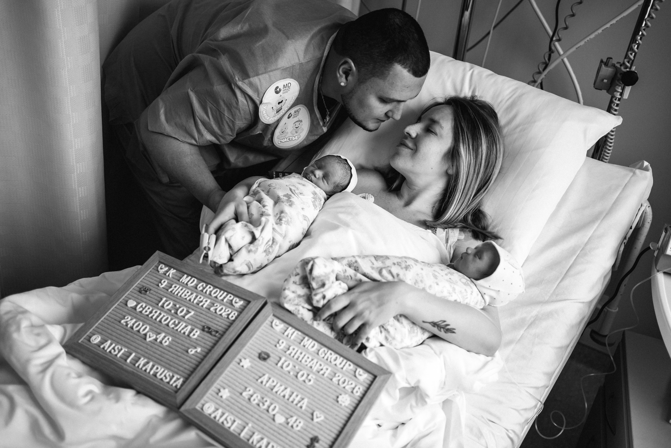 Съемка родов ЧБ. Фотограф и видеограф на роды в Москве Подшивалова Полина