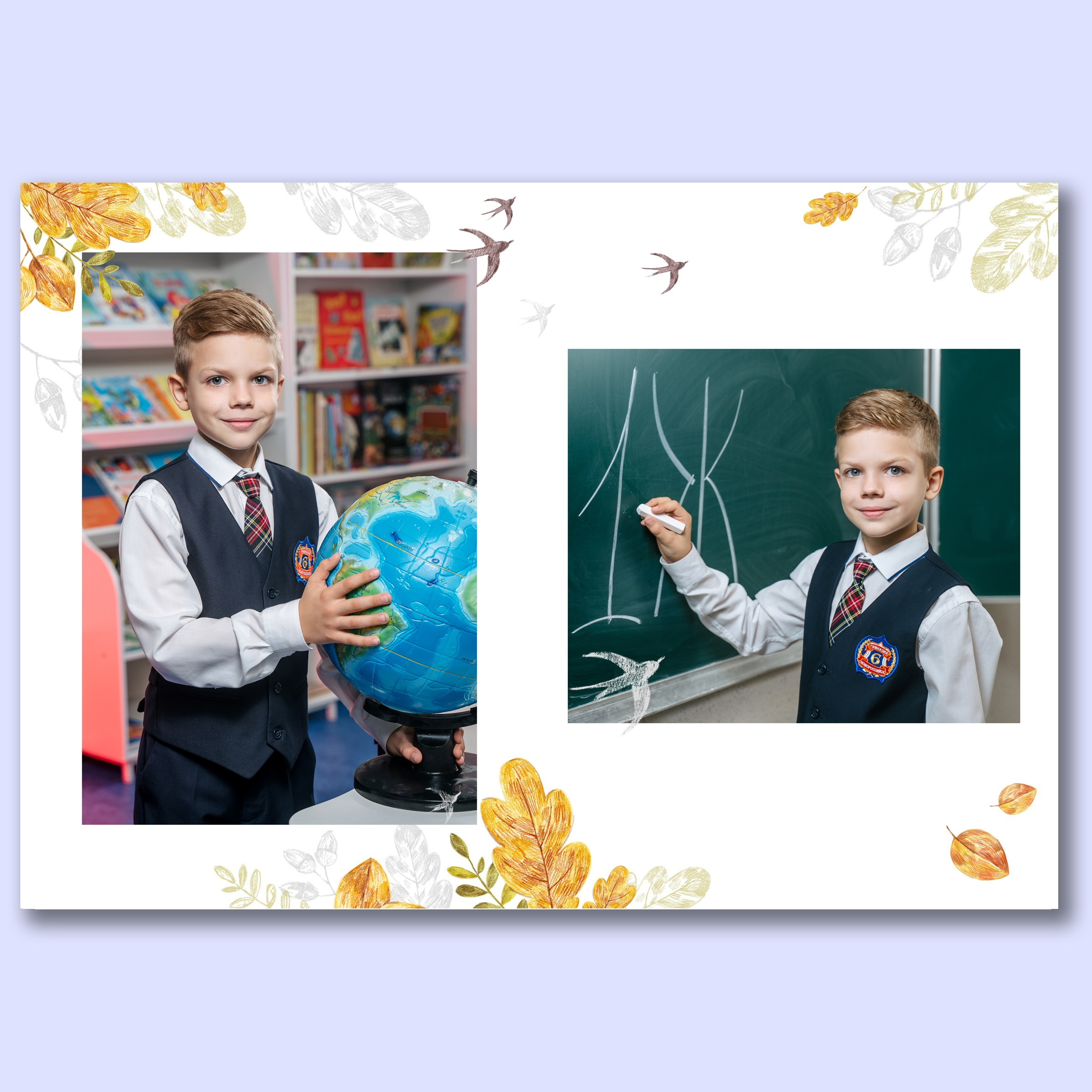 Здравствуй школа — альбом на три разворота. Выпускные альбомы, школьные фотосессии в городе Новороссийске