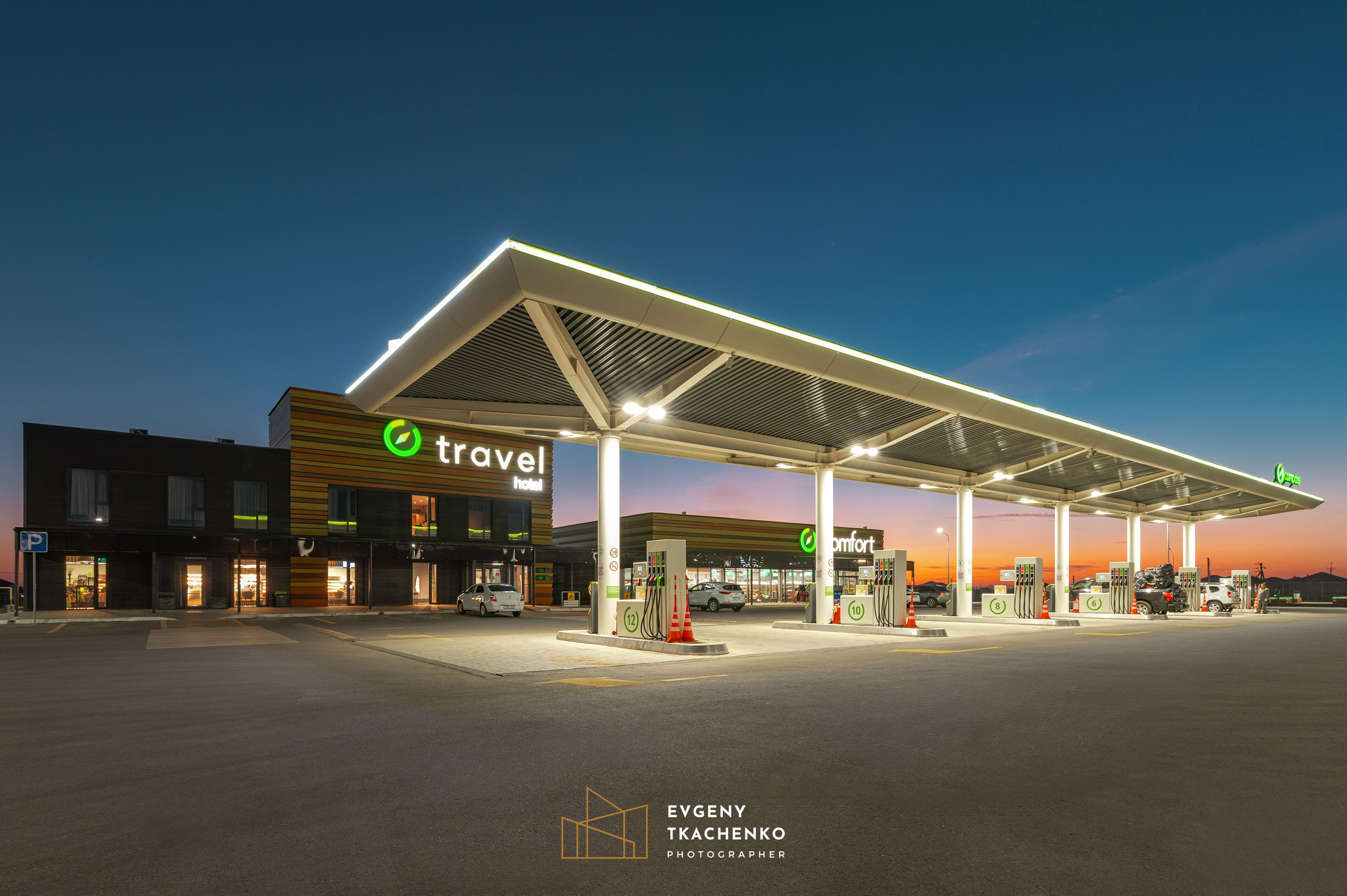 АЗС Compass. Архитектурный и интерьерный фотограф в Казахстане