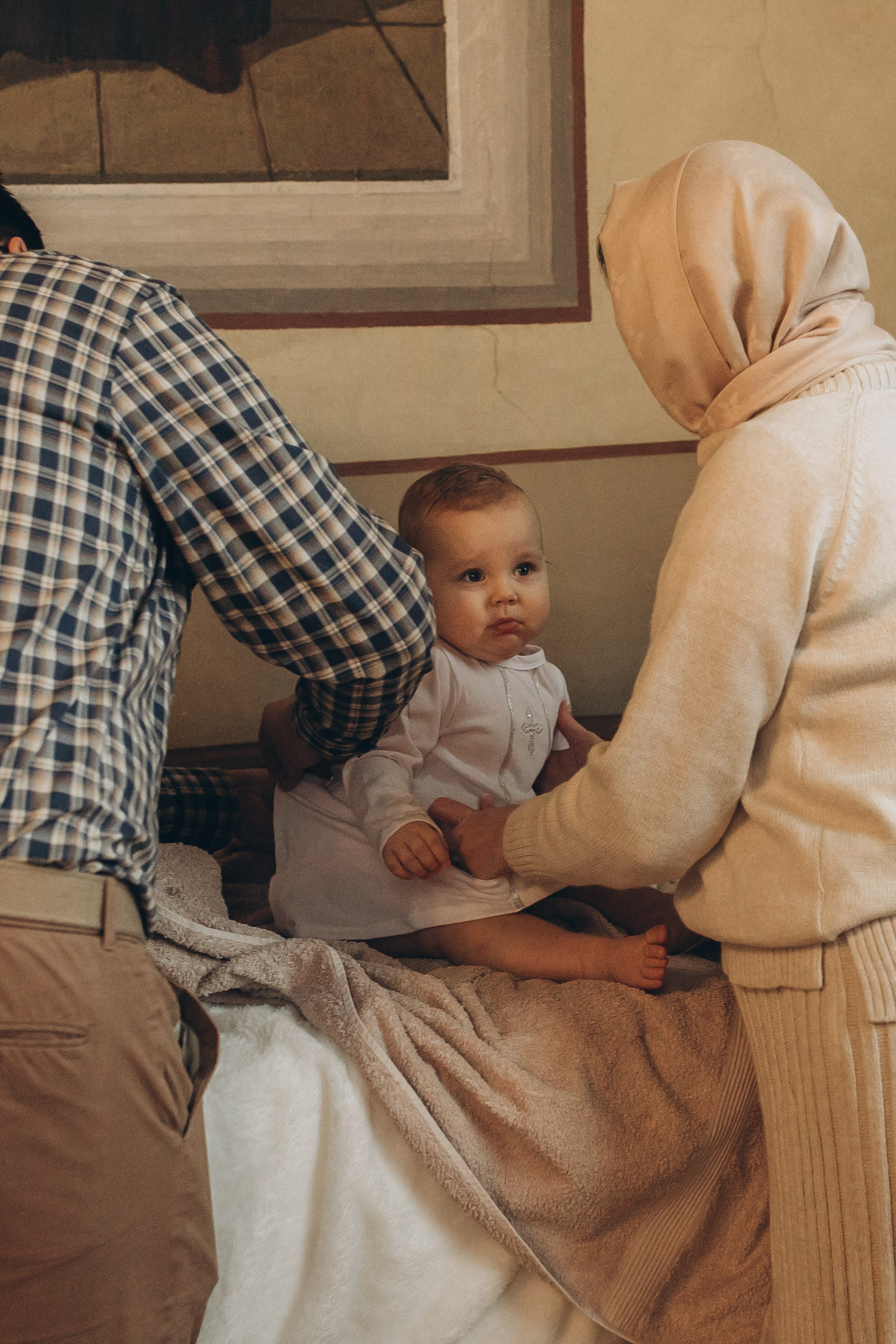 Таинство Крещения Ивана в Церкви Николая Чудотворца. Детский и семейный фотограф в Пушкино, Мытищи, Москва Сергеева Светлана
