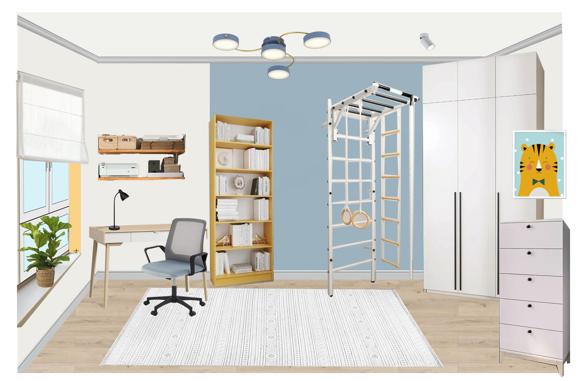 Семейная квартира с цветными акцентами. Дизайнер интерьера в Москве Ирина Собыленская