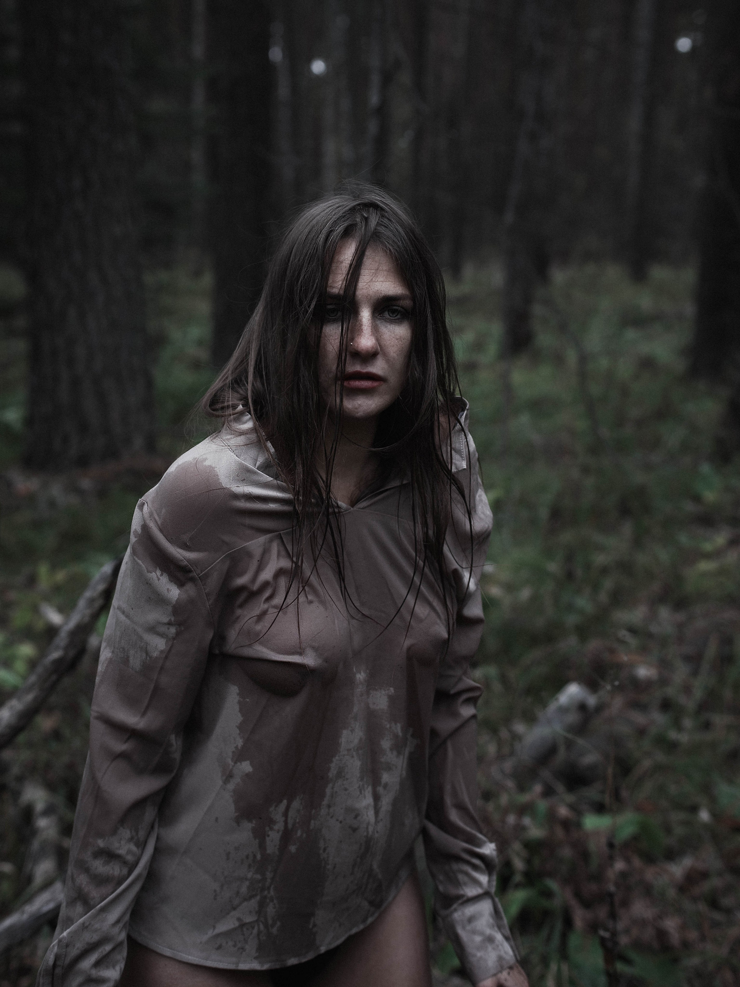 Лес Холод Октябрь. Ню Фотограф Александр Касымов Москва, фотосессии, Химки фотограф