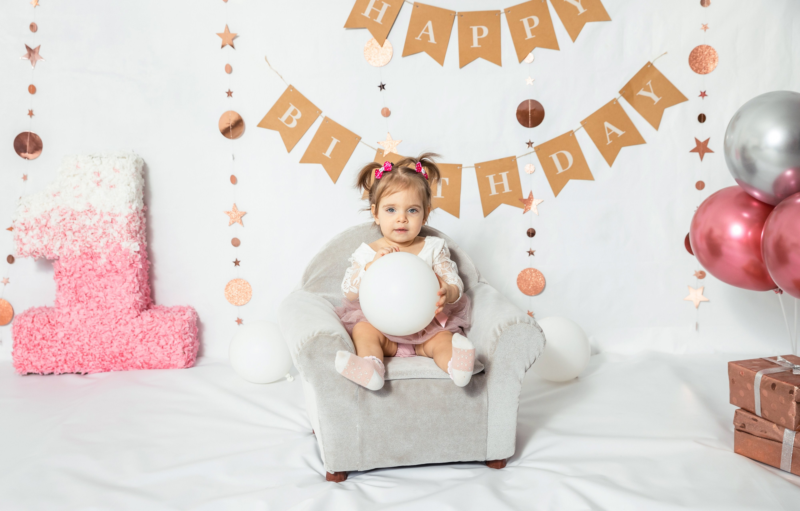 День рождения в розовом цвете. Детский семейный фотограф в г. Находка Ольга Коваленко, фотостудия Memories
