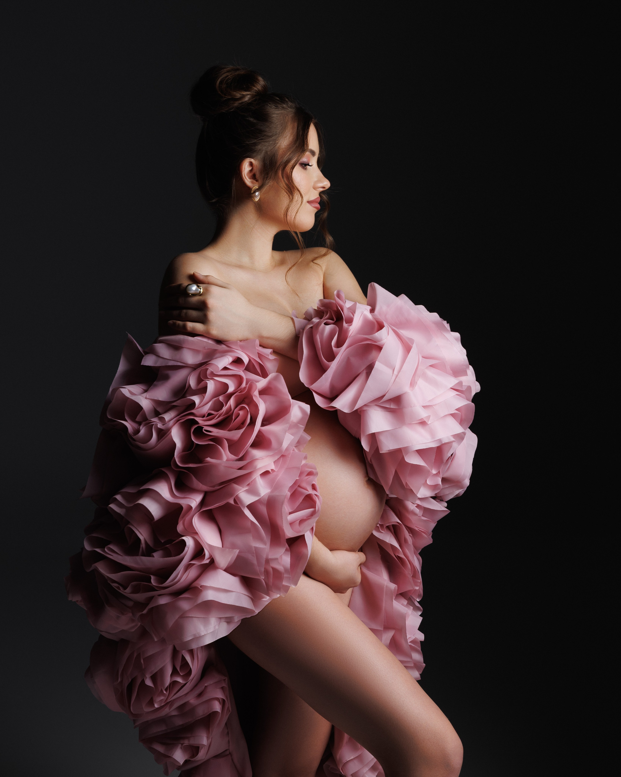 накидка из розовых цветов 