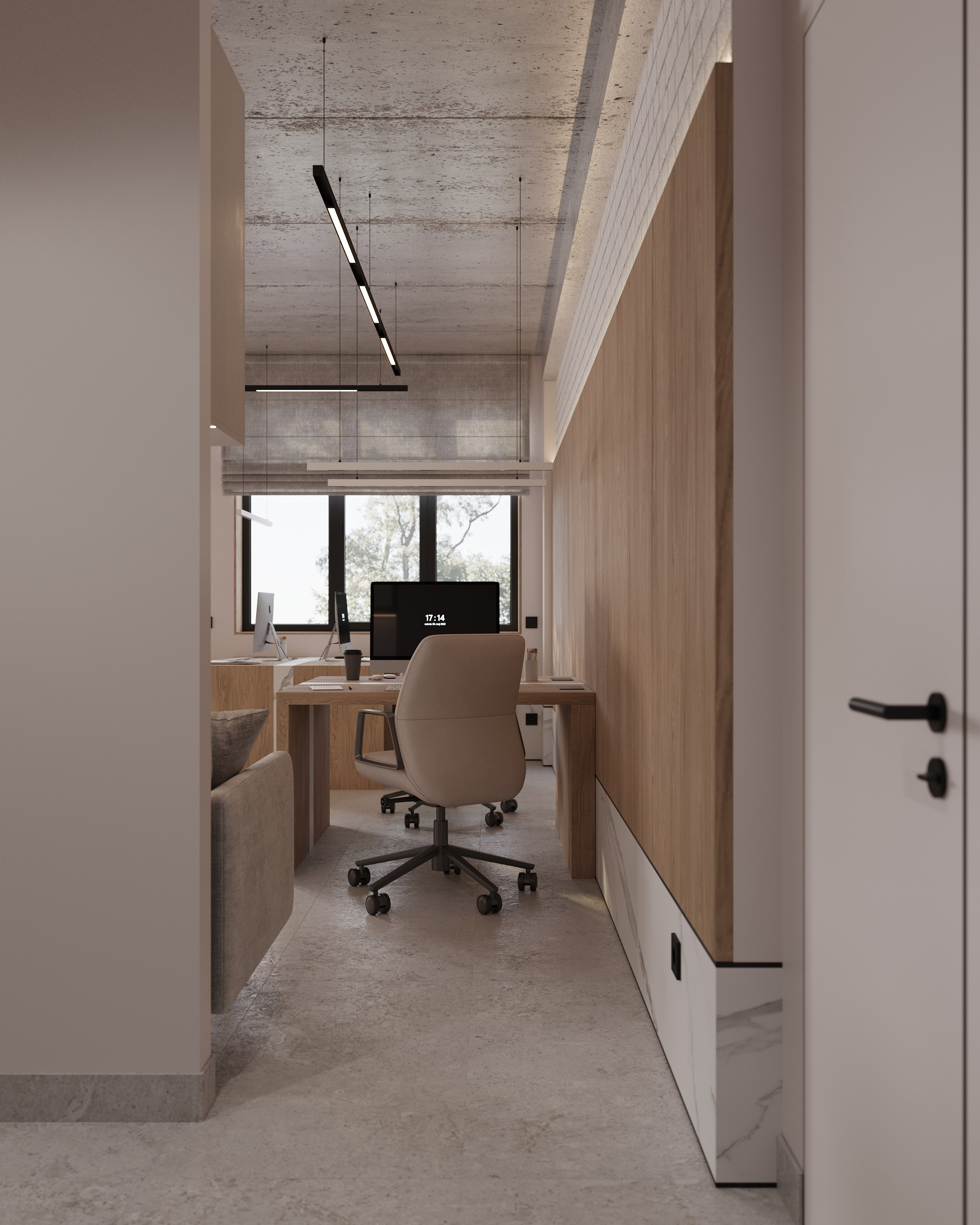 Офис компании «Мединвест». Дизайн интерьера, 3D-визуализация Владивосток