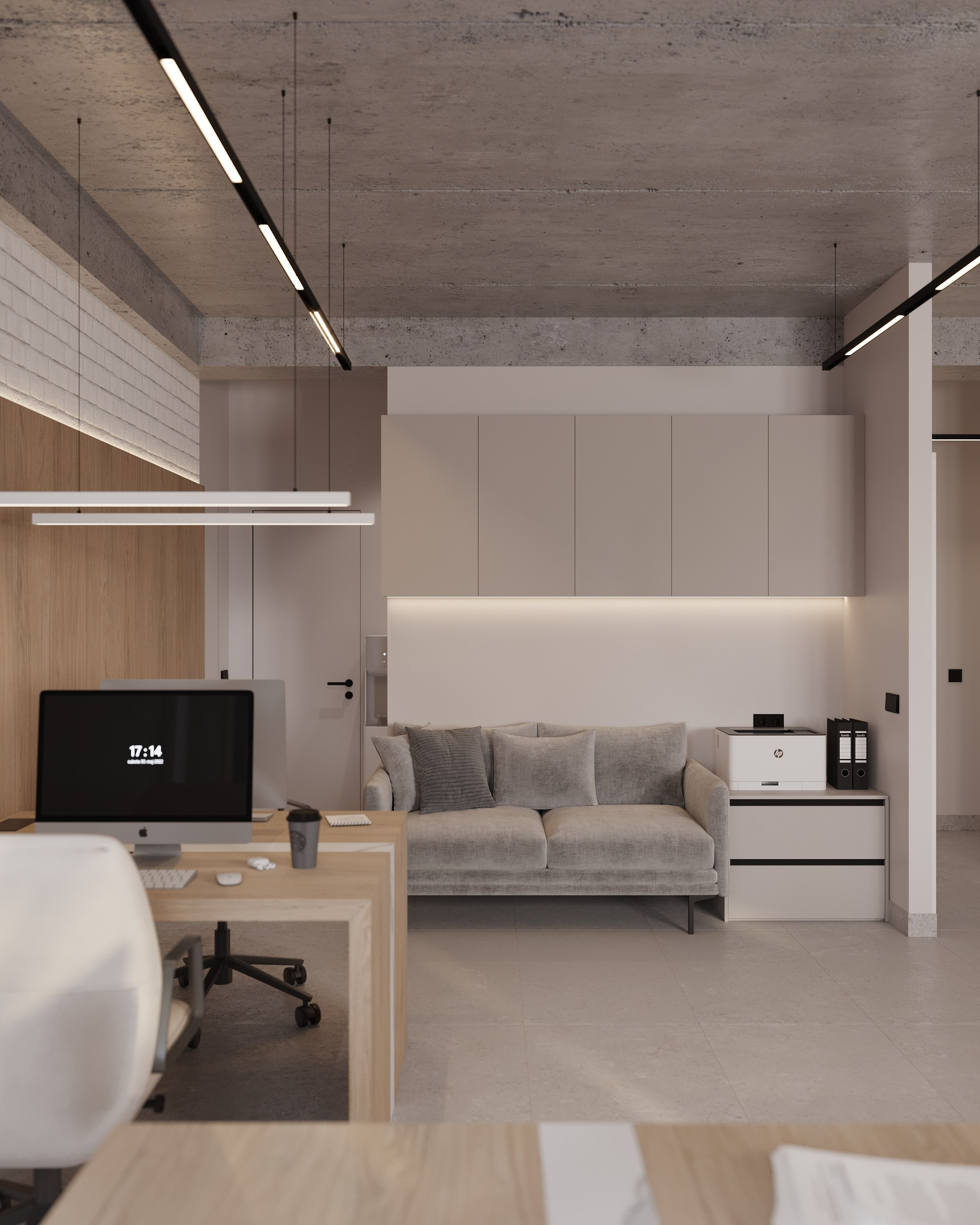 Офис компании «Мединвест». Дизайн интерьера, 3D-визуализация Владивосток