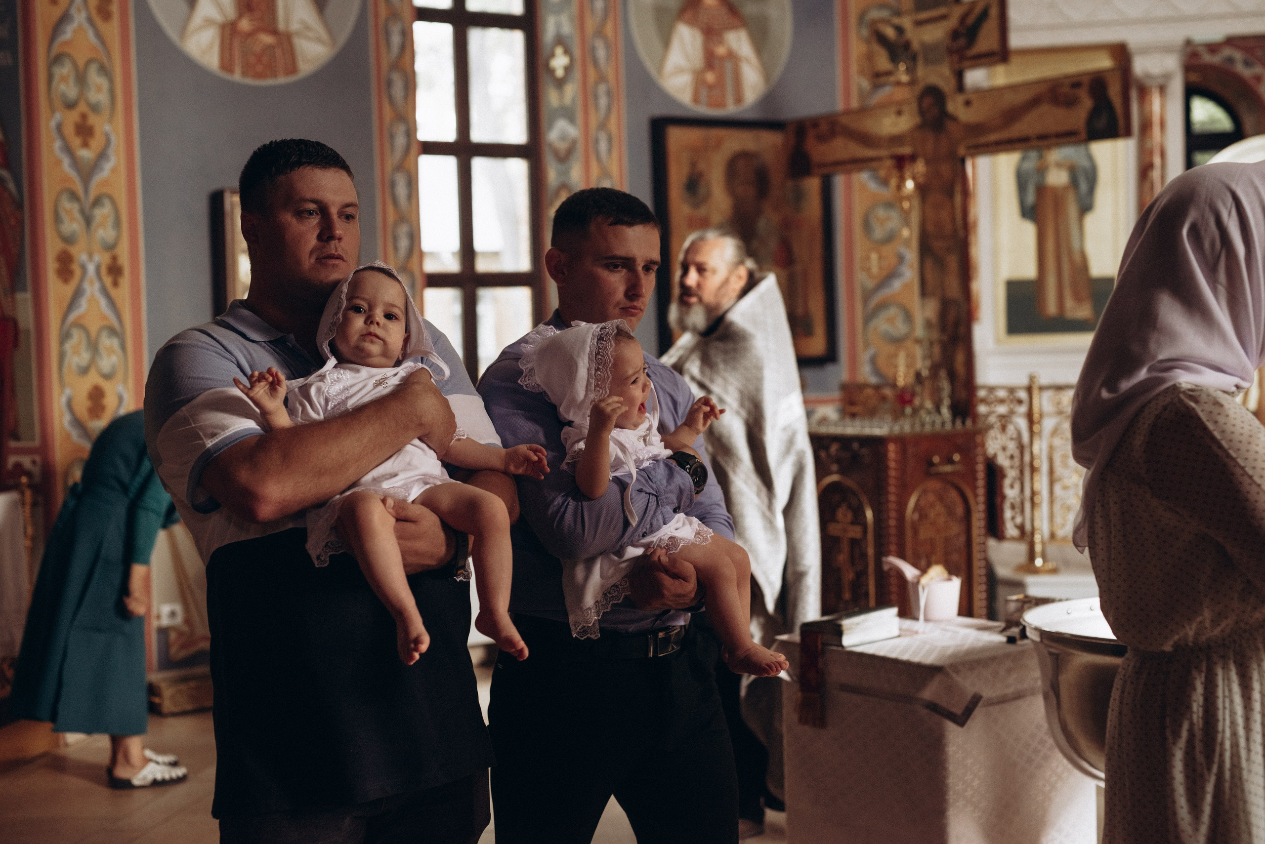 Крещение Ксении и Елизаветы. Фотограф новорождённых и семейный фотограф в Иваново Любовь Капранова