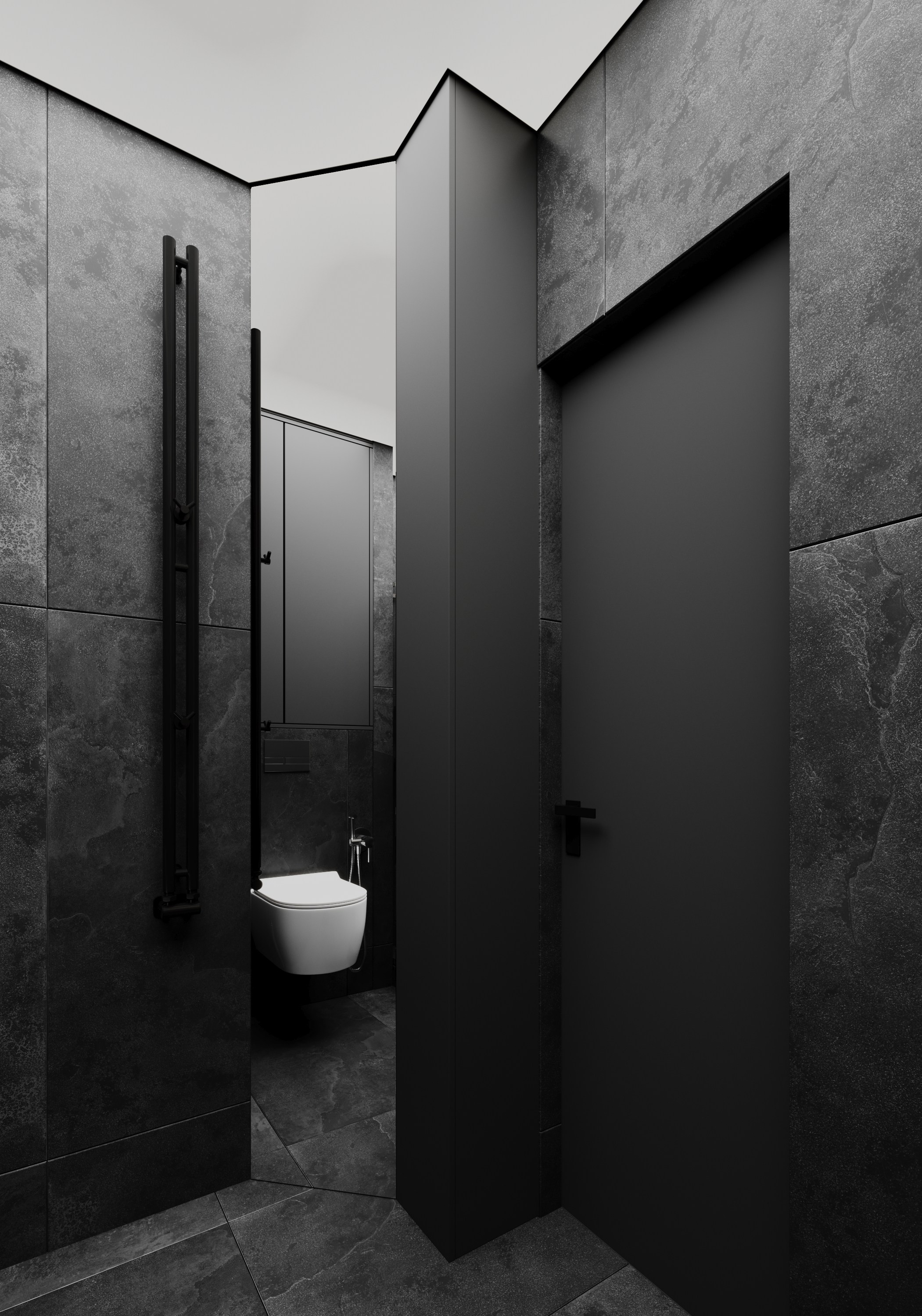 Санузел № 3. Визуализации интерьера