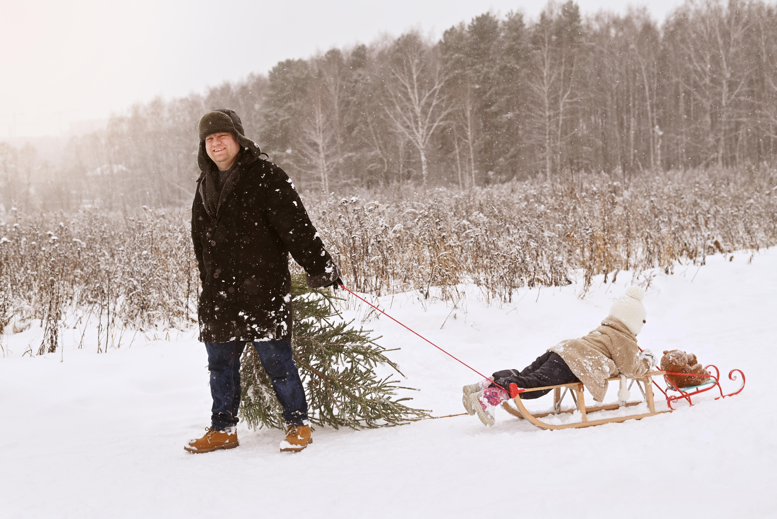 Новогодняя история дочки и папы. Фотограф на Крещение. Семейный фотограф. Москва