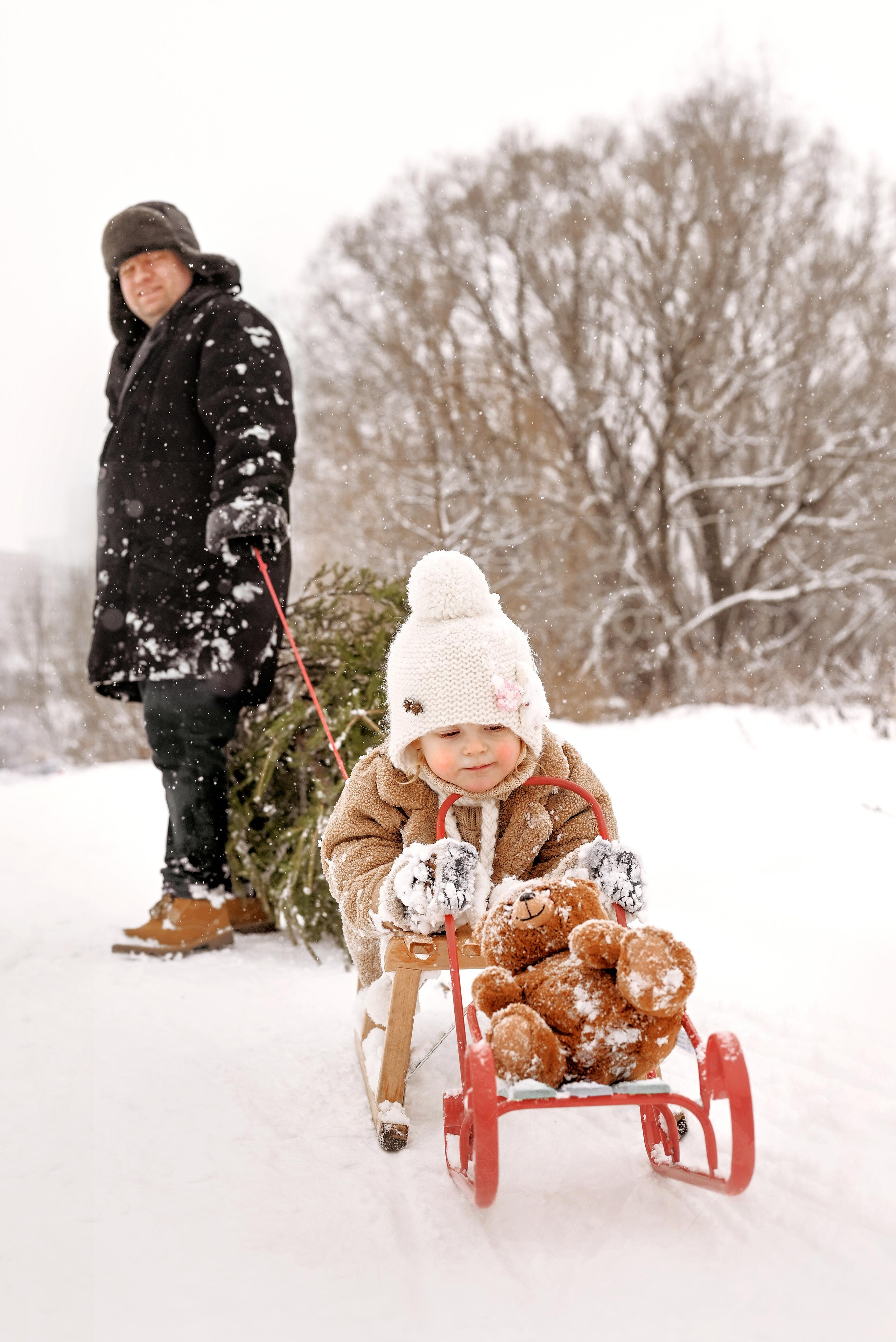 Новогодняя история дочки и папы. Фотограф на Крещение. Семейный фотограф. Москва