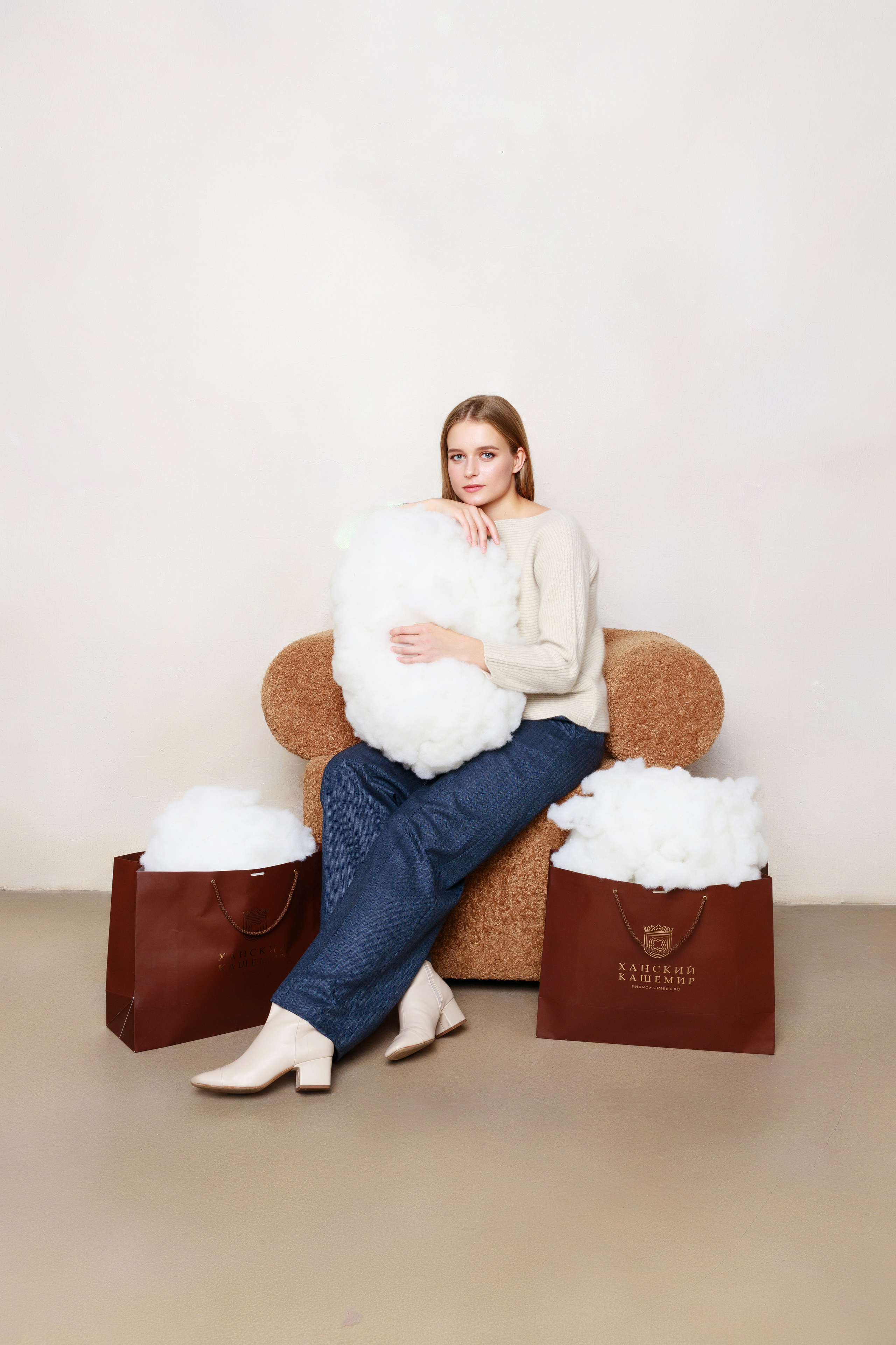 Съемка для KHAN Cashmere. Фотограф Виктория Плотницкая