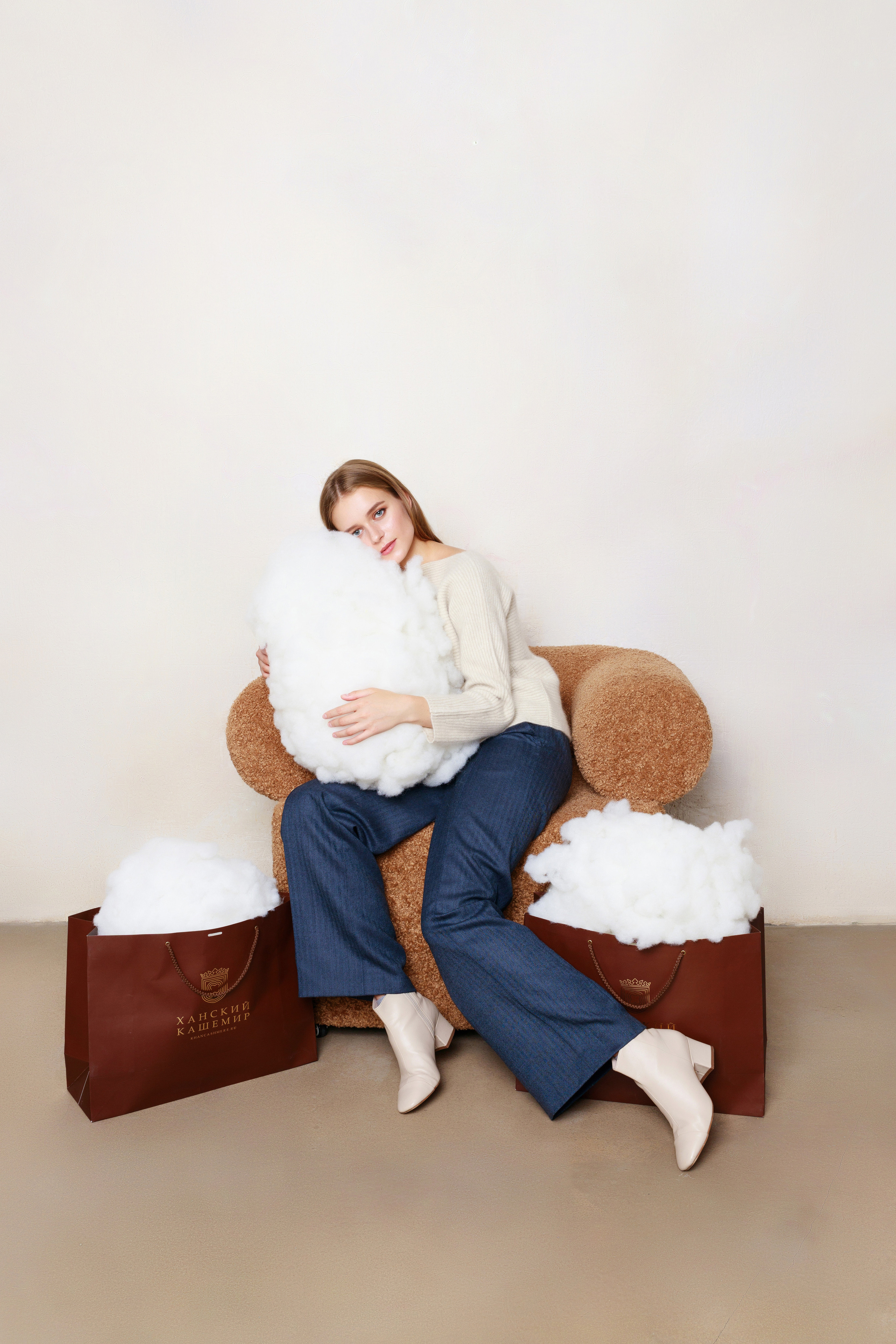 Съемка для KHAN Cashmere. Фотограф Виктория Плотницкая