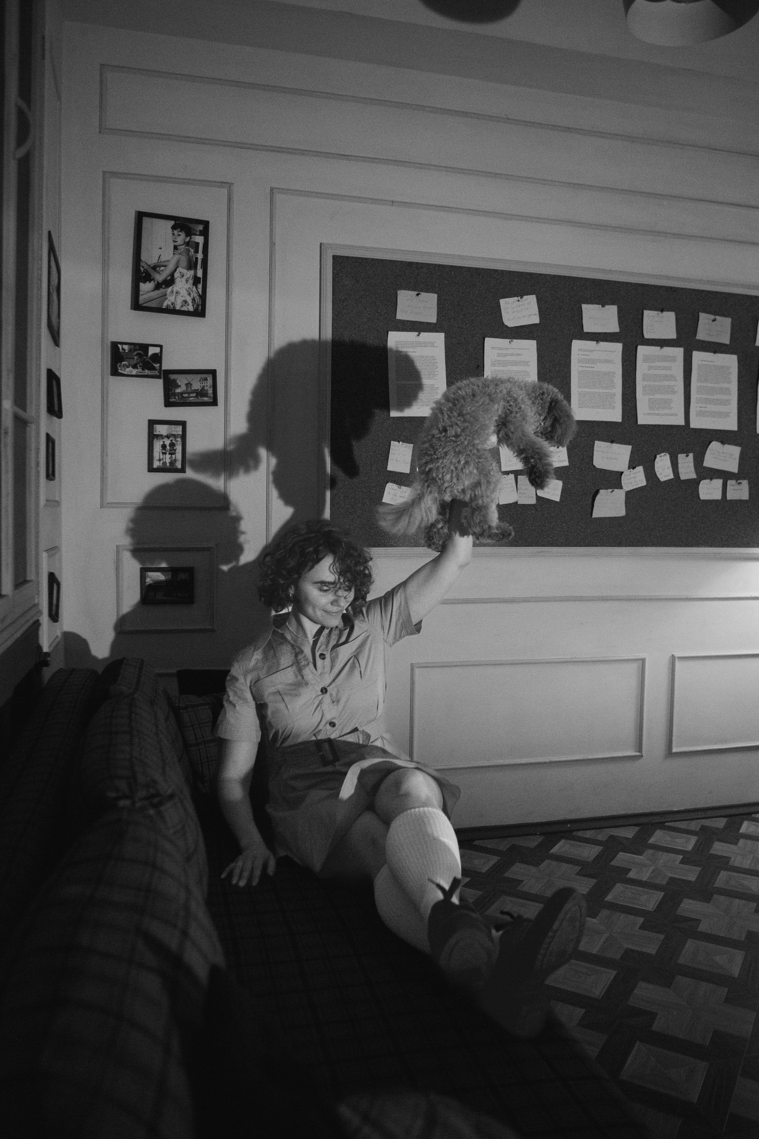 A cinematic daydream in the spirit of Wes Anderson’s style. Portrait, family and pet photographer in Cyprus, Ksenia Bourdelle