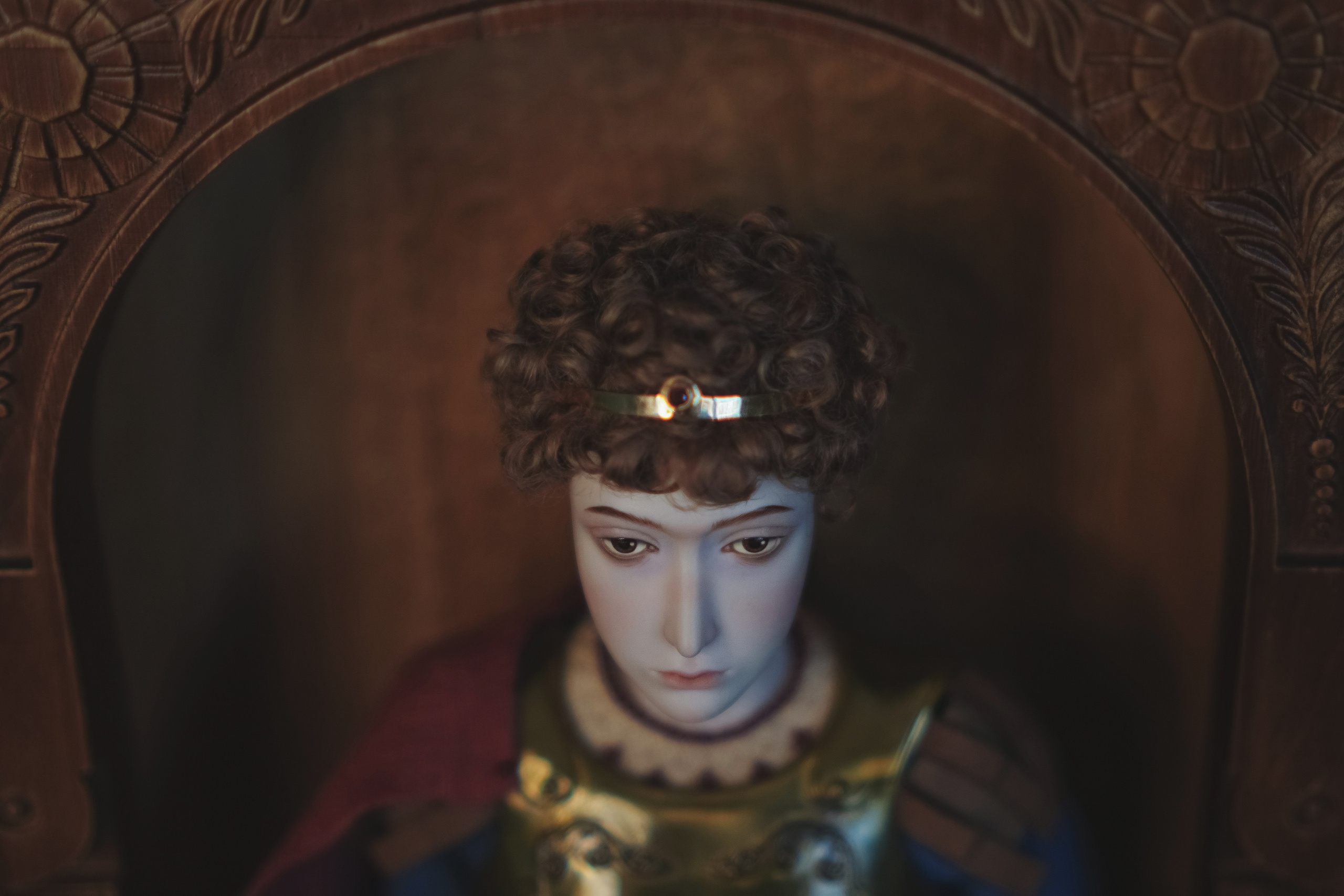 Шарнирная скульптура Святого Георгия 200 тыс руб. Авторские Шарнирные куклы и украшения из фарфора Алексаны Лавринчук