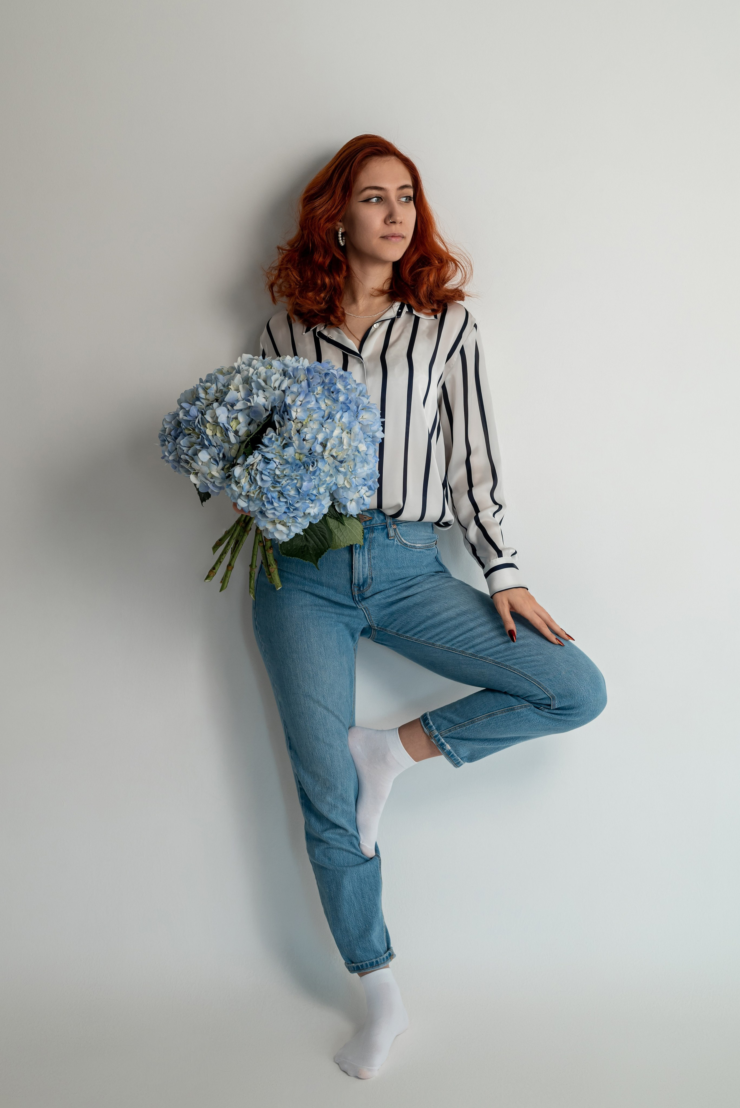 Фотопроект с голубыми гортензиями. Фотограф в городе Салават