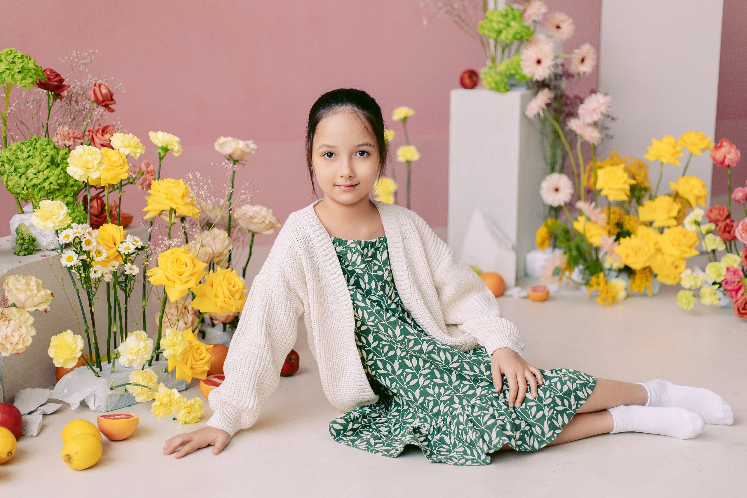 Цветочная фотосессия в фотостудии. Семейная фотосессия. Фотограф в Санкт-Петербурге, Анна Скворцова