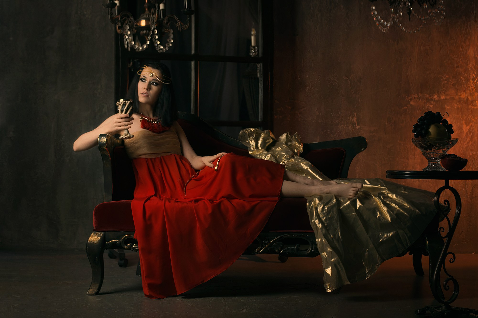 Портрет Клеопатры, тематическая фотосессия. Арт-фотограф в Хабаровске. Женский портрет, стилизация.