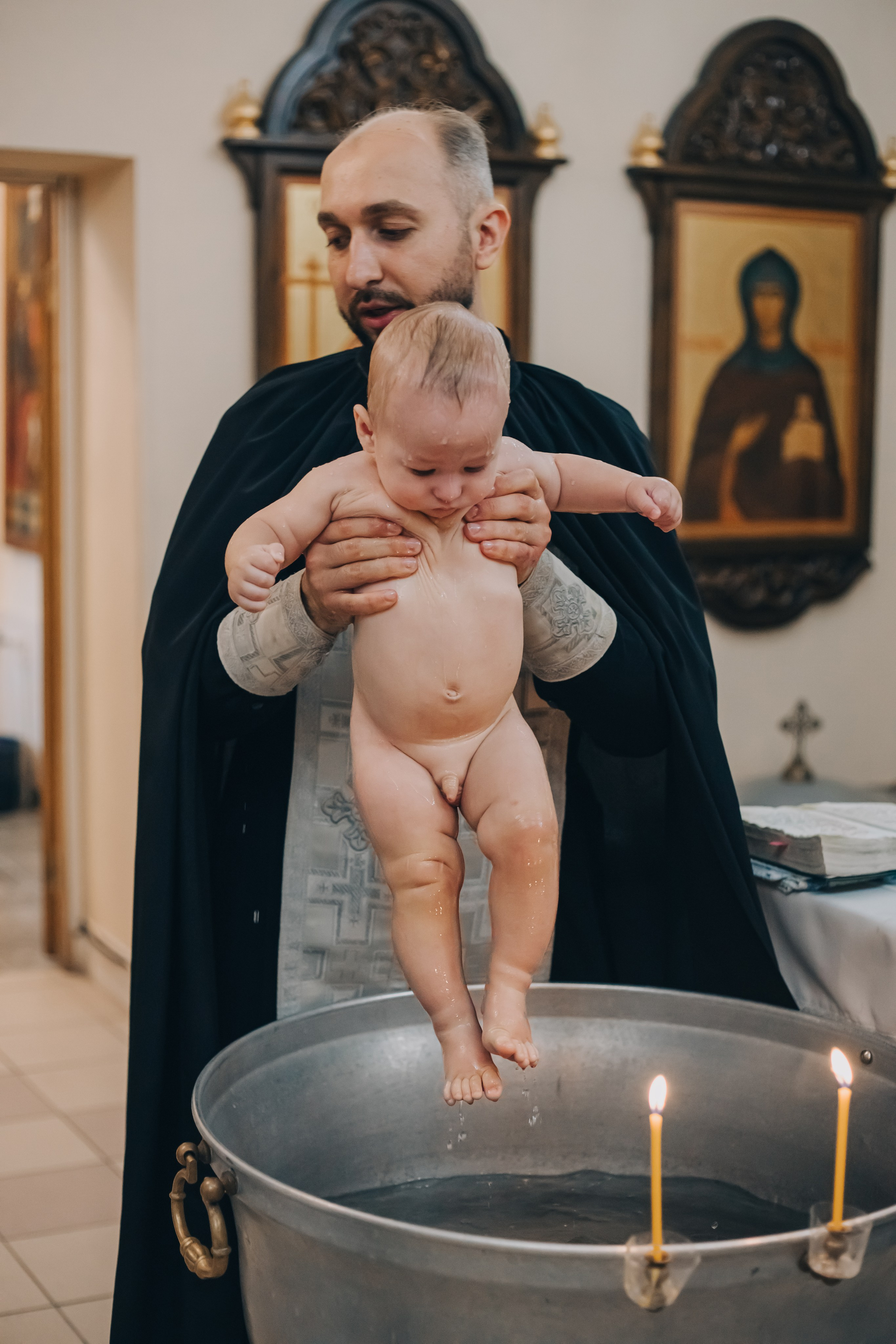 Съемка таинства крещения в Тихорецке. Свадебный и семейный фотограф в Краснодарском крае Мария Данилкина