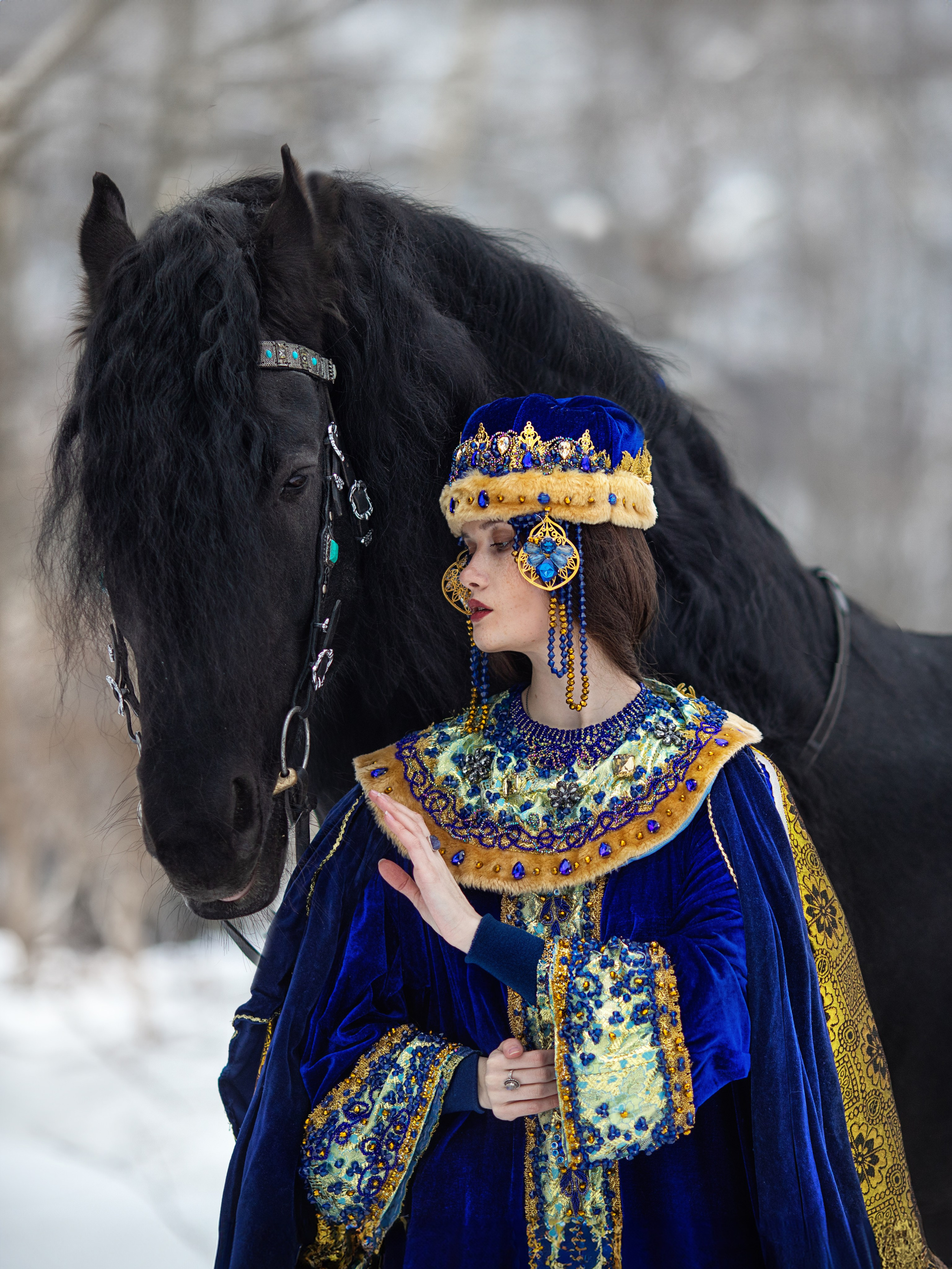 Русские костюмы, образы. Ольга Бажутова конный и портретный фотограф в Москве