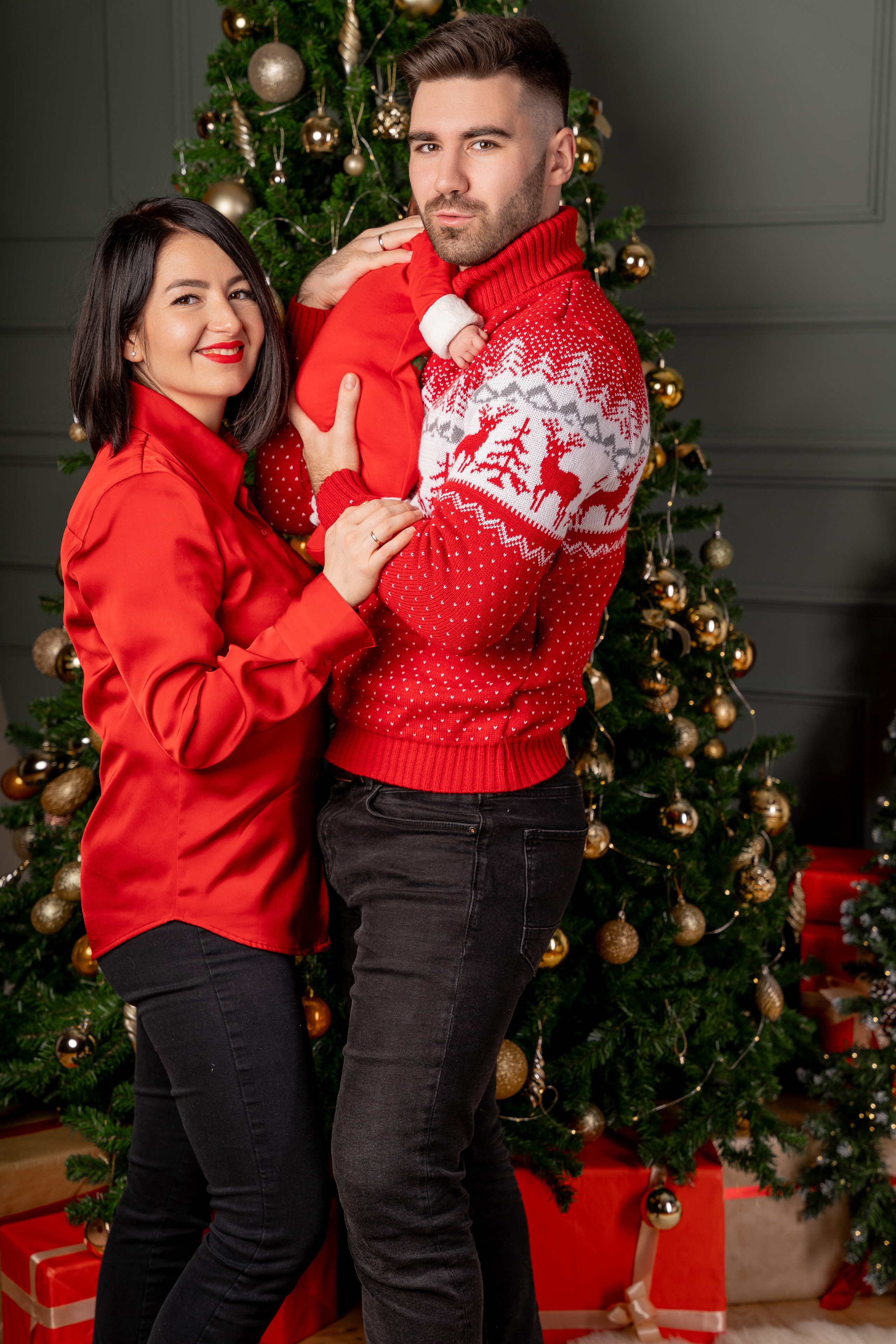 Семейная новогодняя фотосессия. Профессиональный фотограф Ковалева Олеся