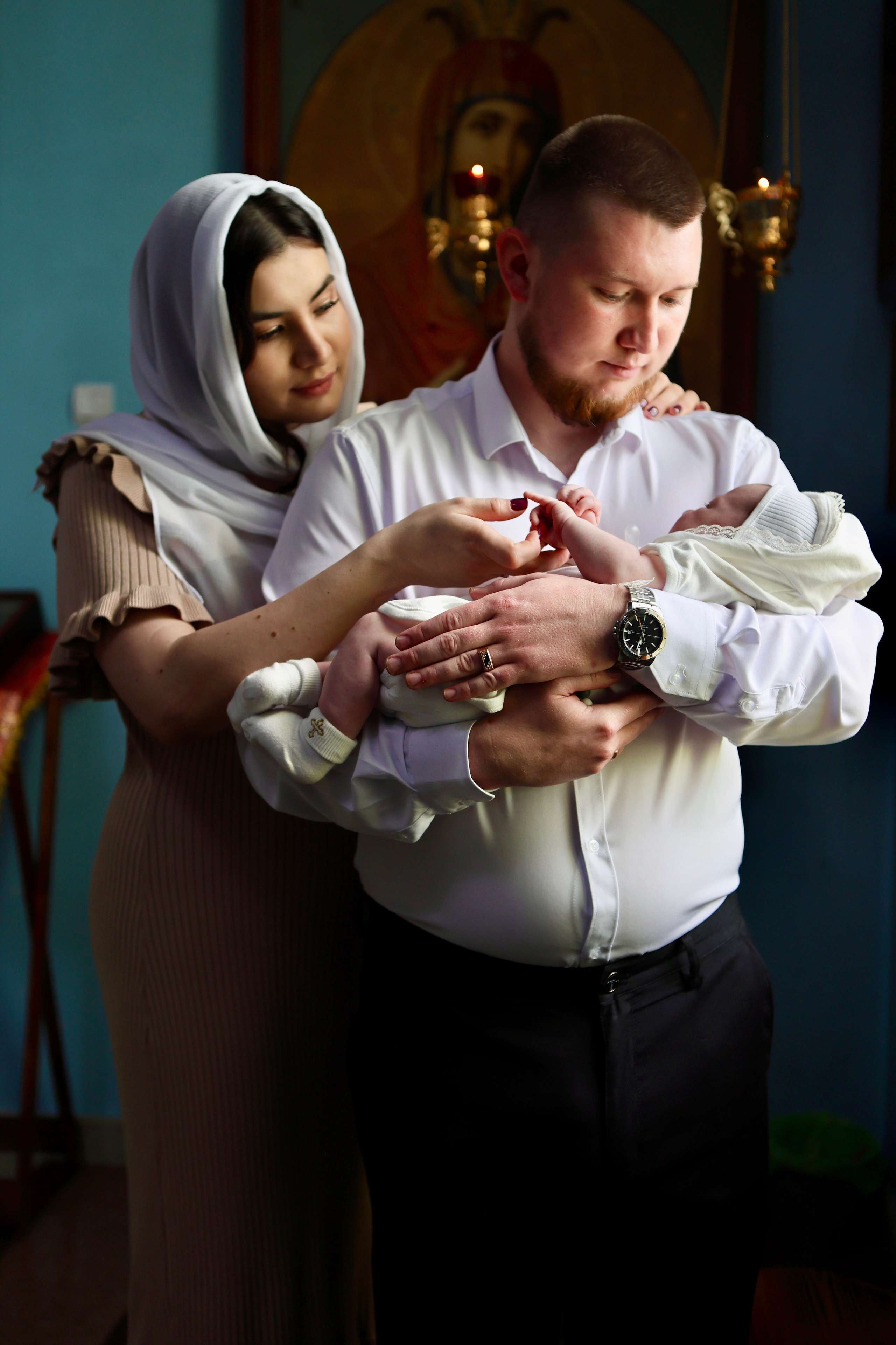Яна и Максим —крещение Михаила. Фотограф в Курске Смирнов Евгений