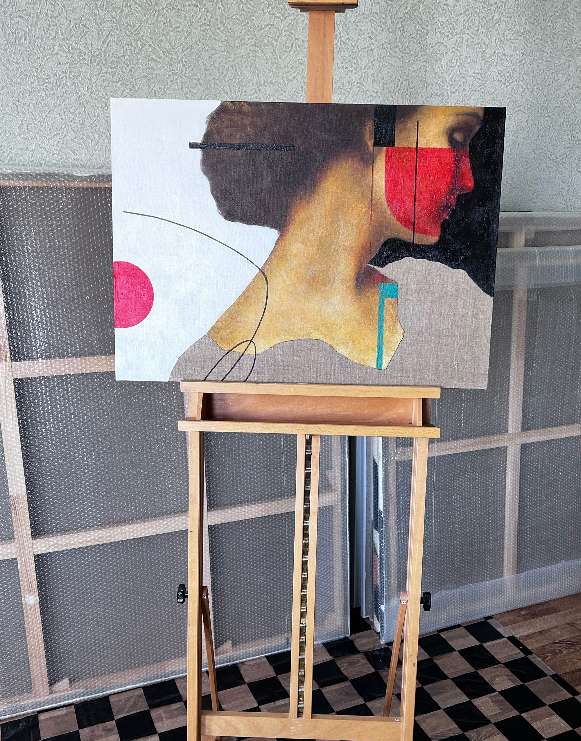 Незнакомка. Художник-абстракционист Ольга Рикун. Москва