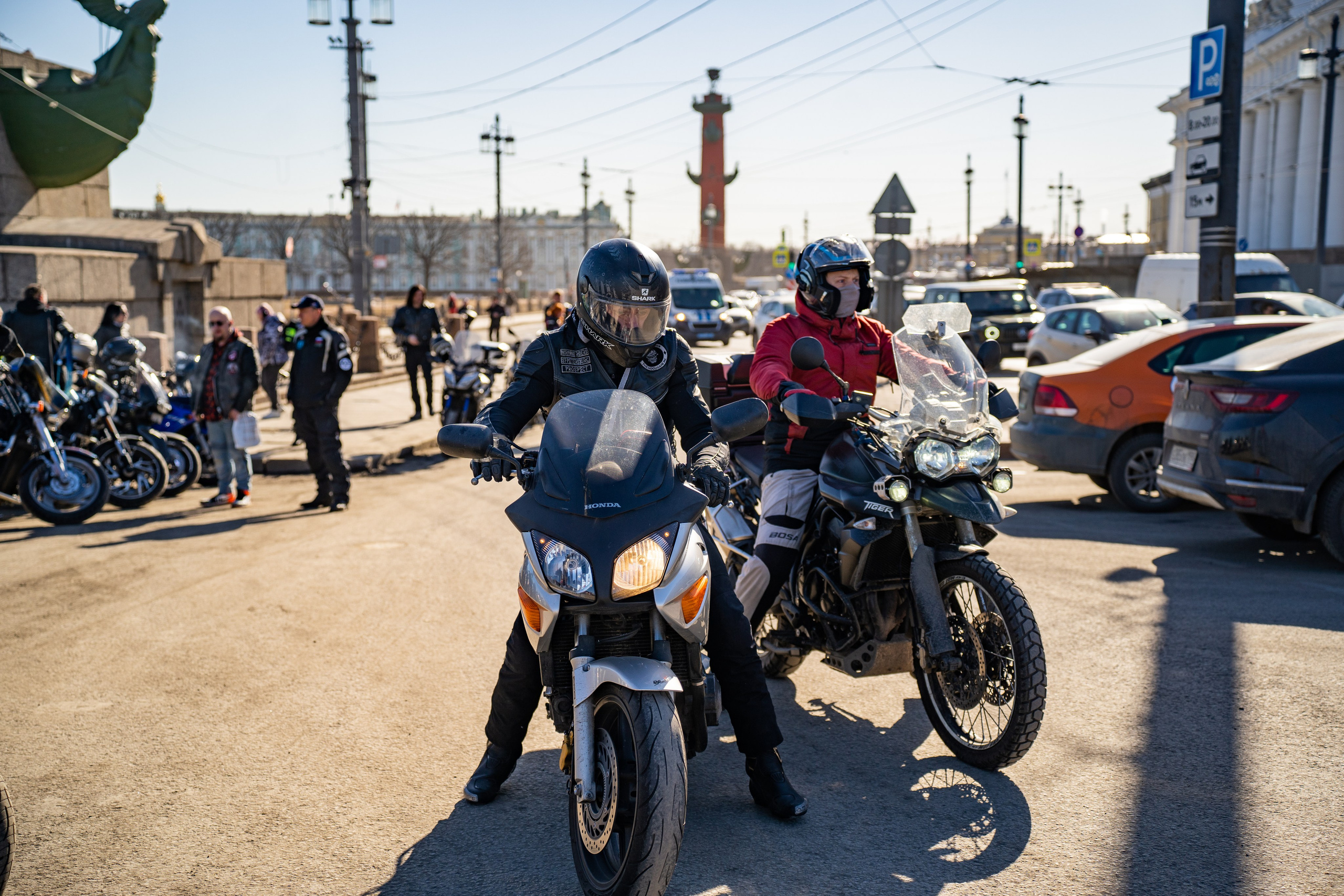 Весенний прохват мотоклуба Normans Riders MC. Концертный и репортажный фотограф в Санкт-Петербурге Слава Пахомов