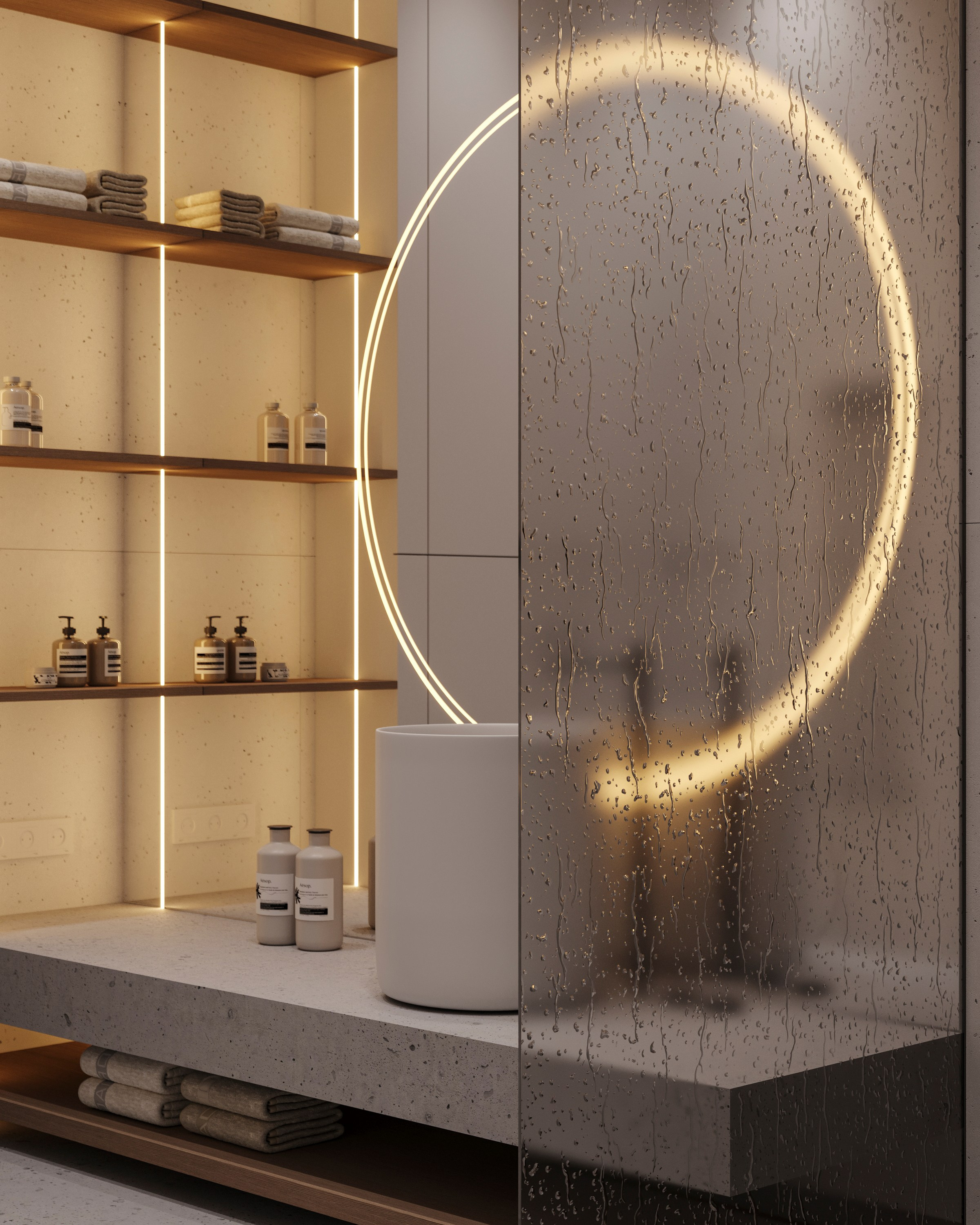 CONCRETE | DESIGNER ANNE KIREEVA. Interior Visualization by Valerie Stetyukevich