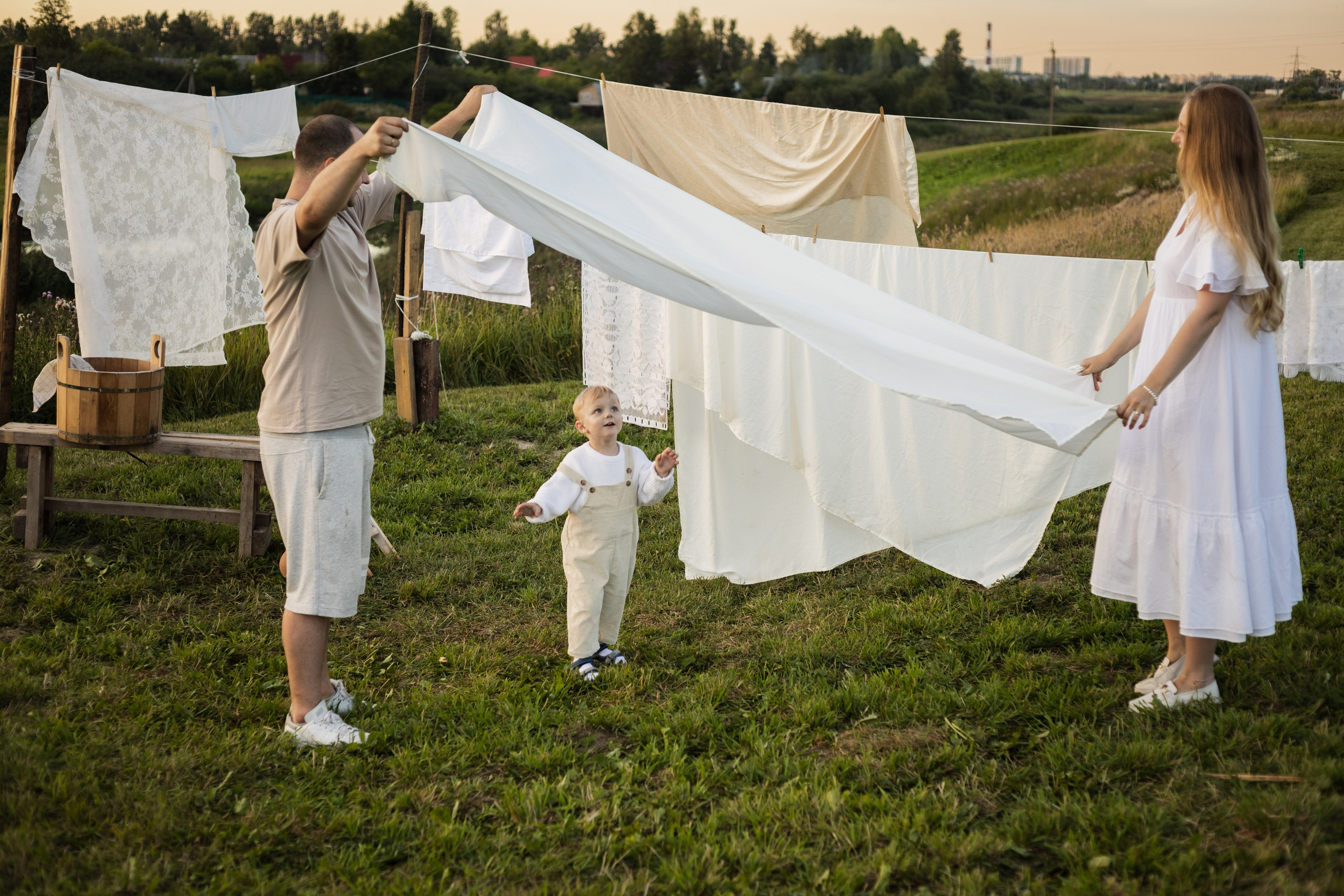 Дарья, Кирилл и Ваня. Фотосессия в загородной студии Leona dachа. Семейный и детский фотограф в Санкт-Петербурге Павлова Елена