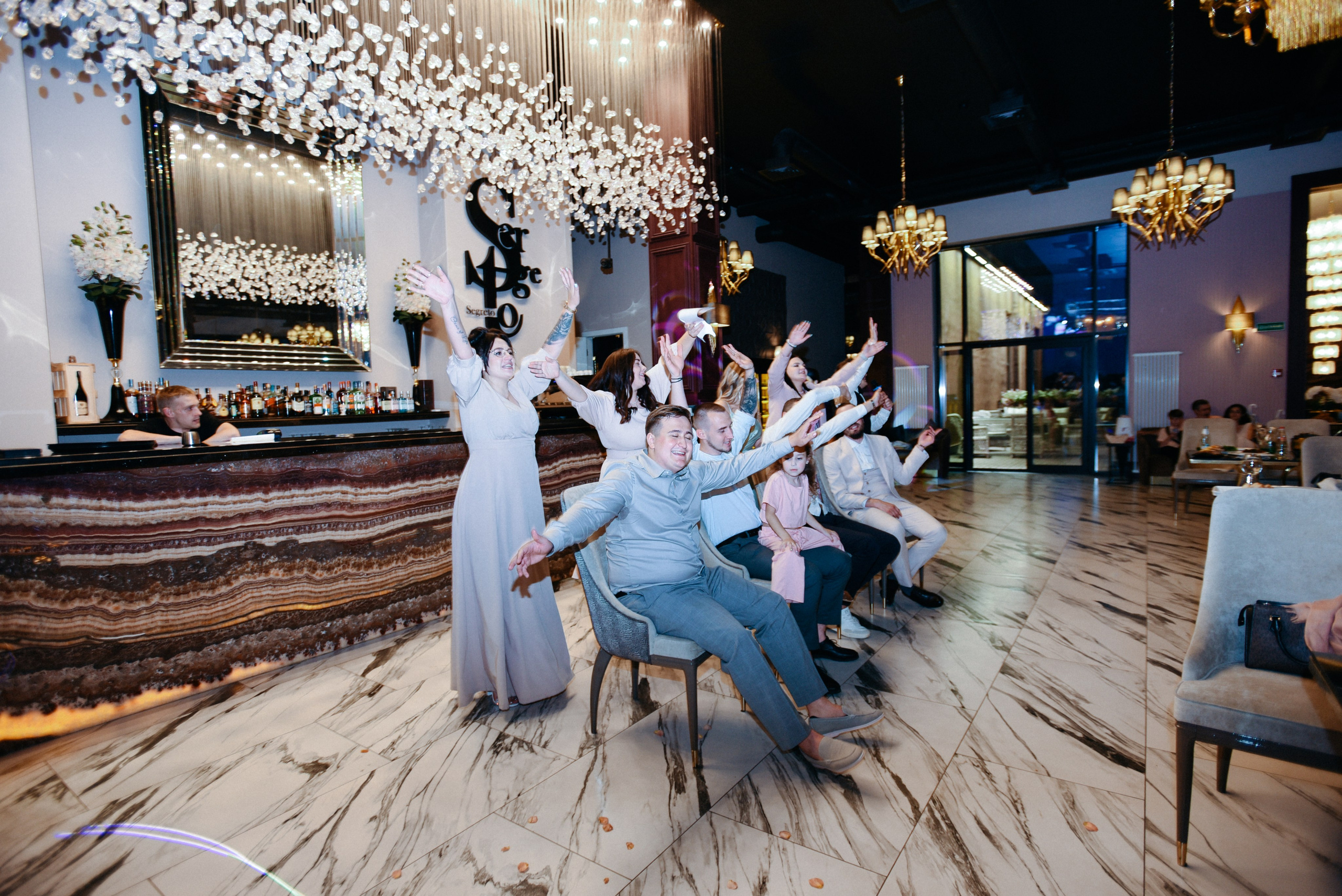 Виктор и Ангелина Банкет на 100 гостей Ресторан Segreto. Фотограф Лола Волна, город Москва