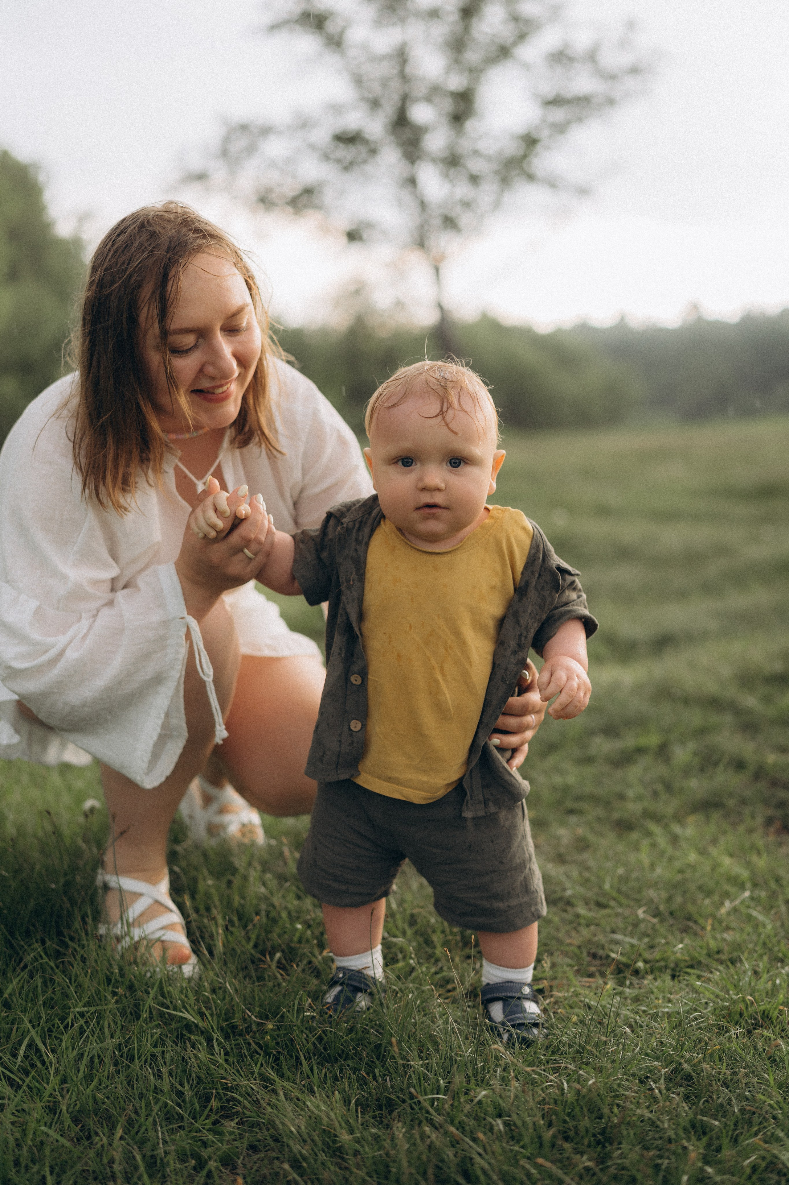 Первый год и первый дождь. Семейный фотограф в Ангарске/ Иркутске