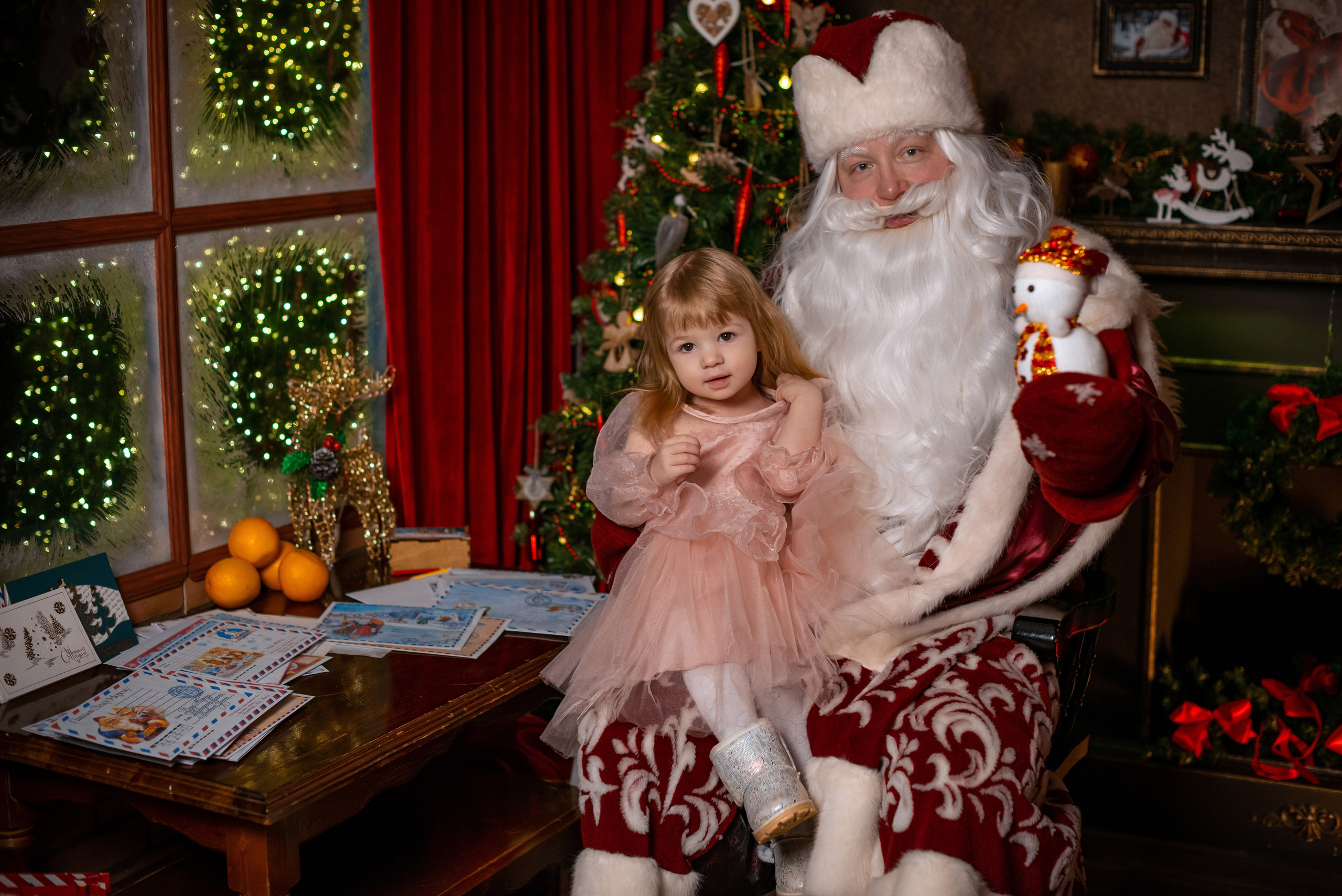 Встреча с Дедом Морозом (ежегодный). Татьяна Гойда портретный и семейный фотограф Ленск. Выпускные альбомы