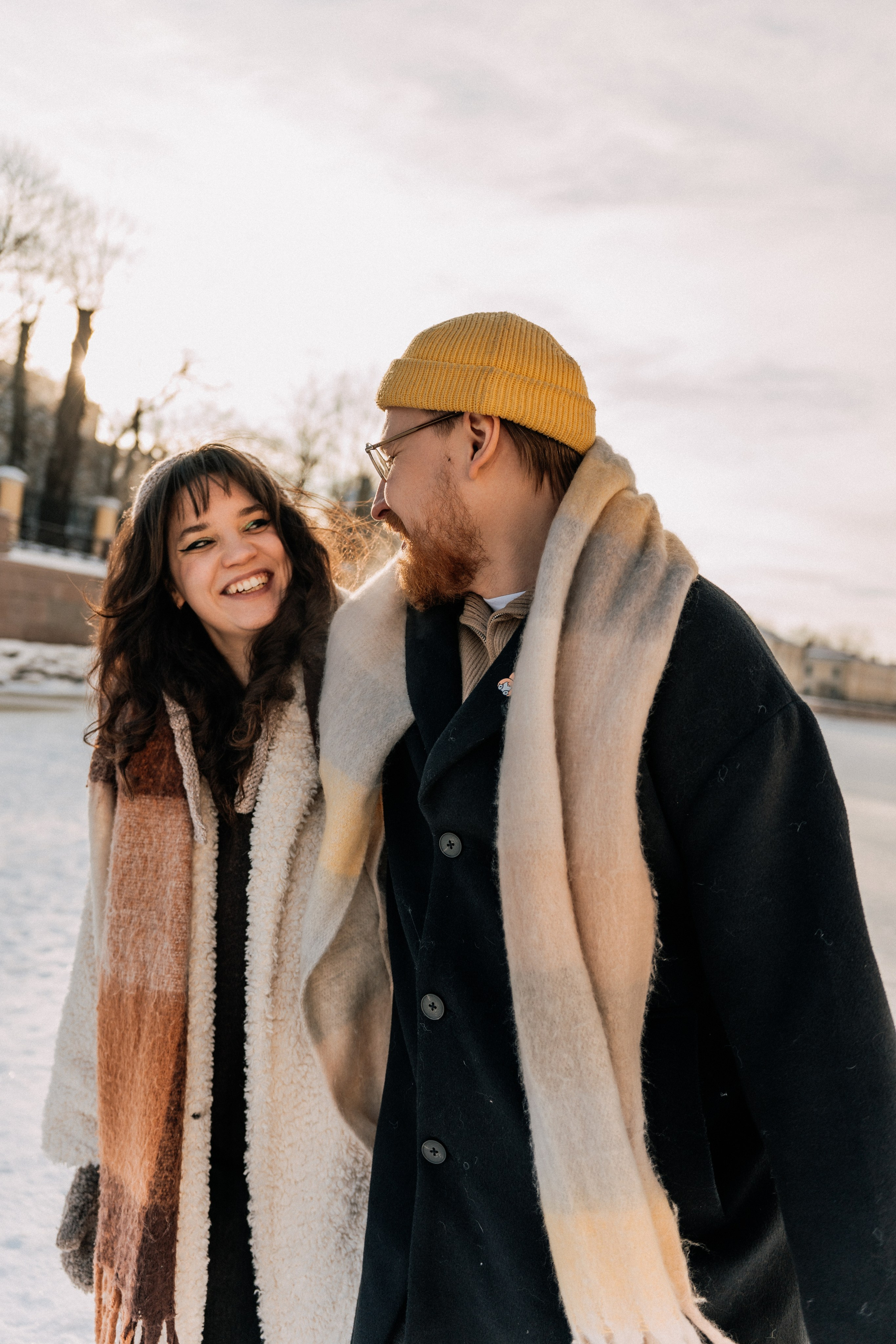 Парная фотосессия в Санкт-Петербурге. Фотосессия на замерзшем льду. Федосова Елизавета - фотограф Санкт-Петербург. fedosova__ph