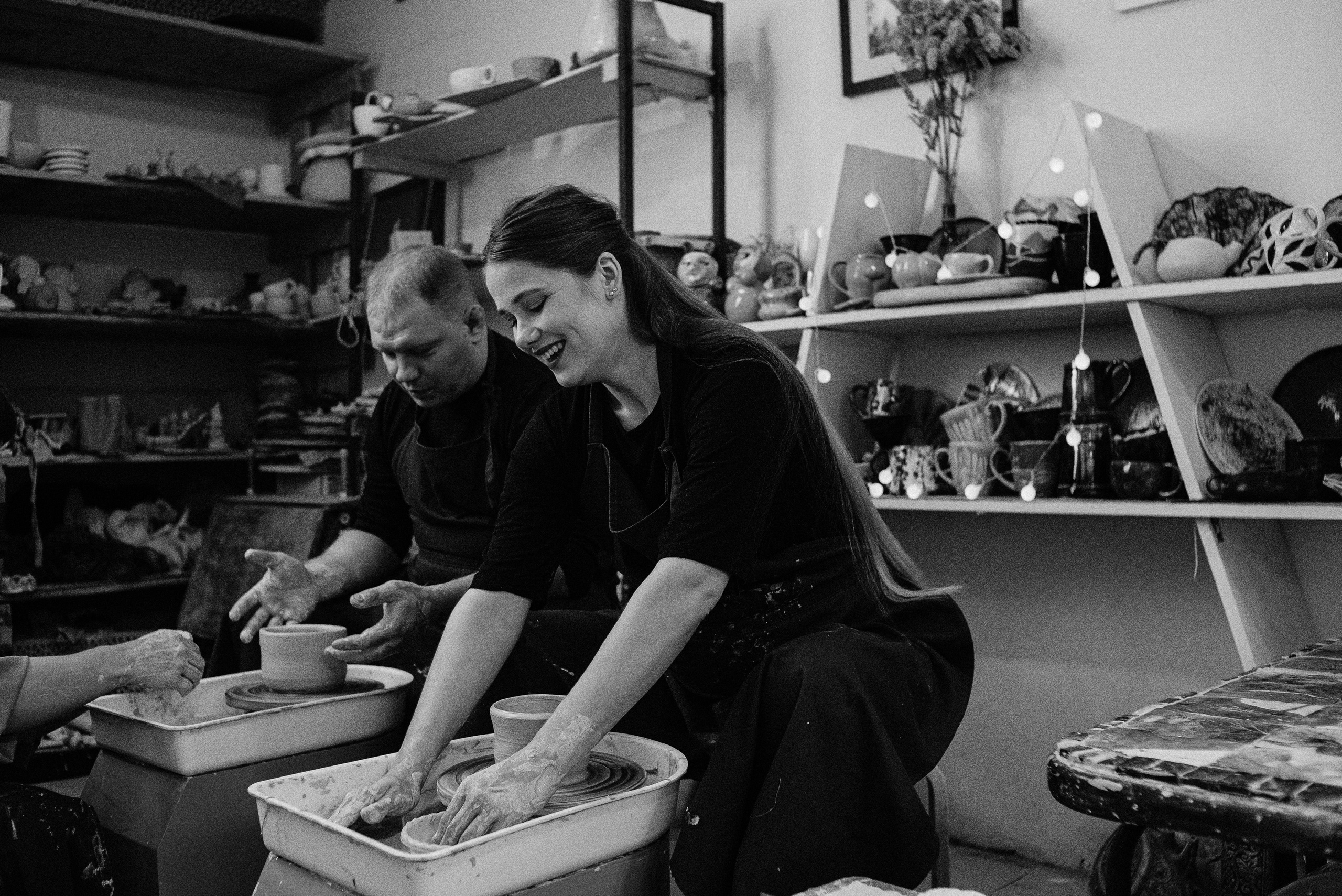 Троицкие в гончарной мастерской. Семейный и детский фотограф Иваново Ксения Азаренкова