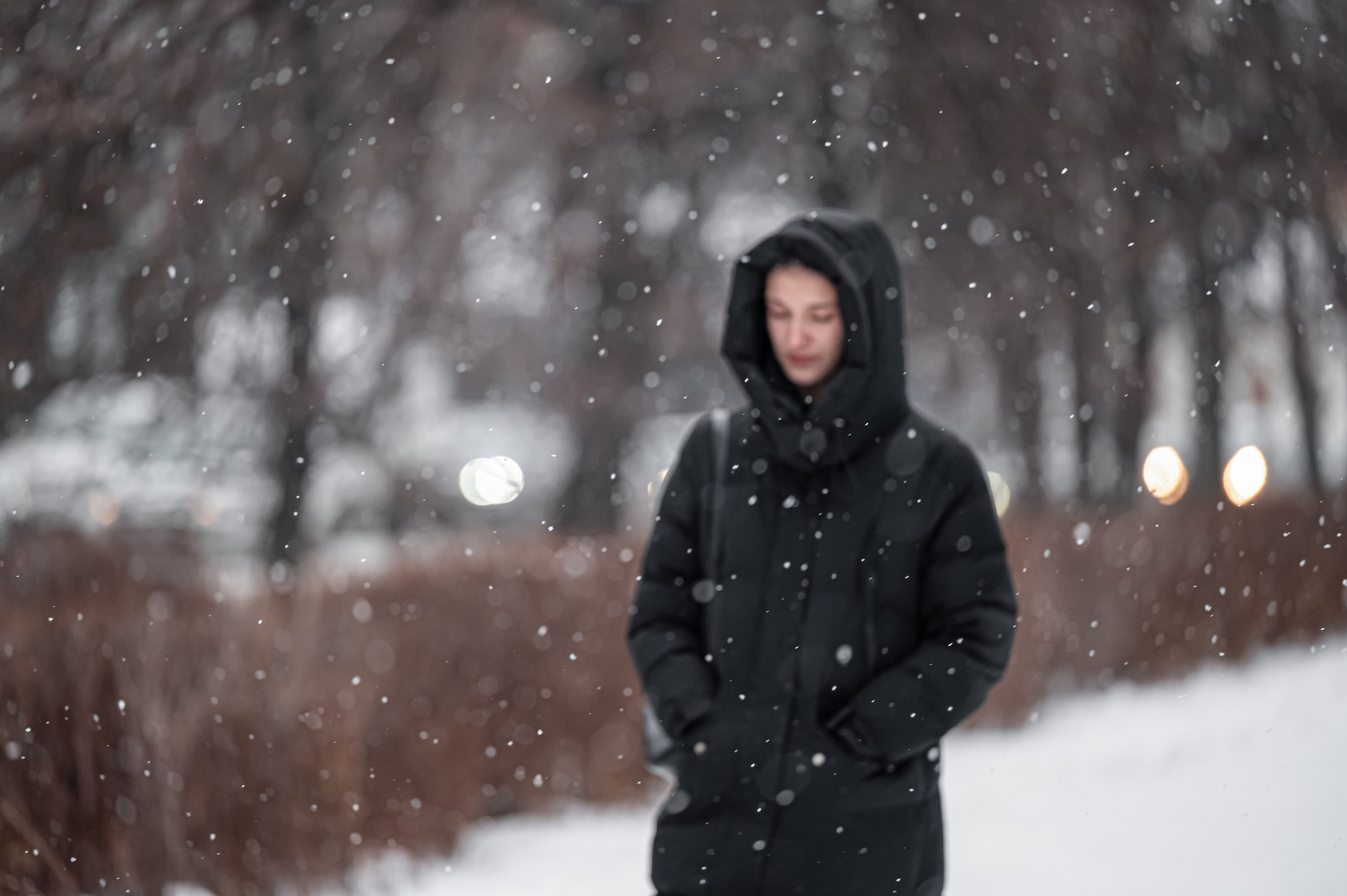 Снегопад. Репортажный фотограф