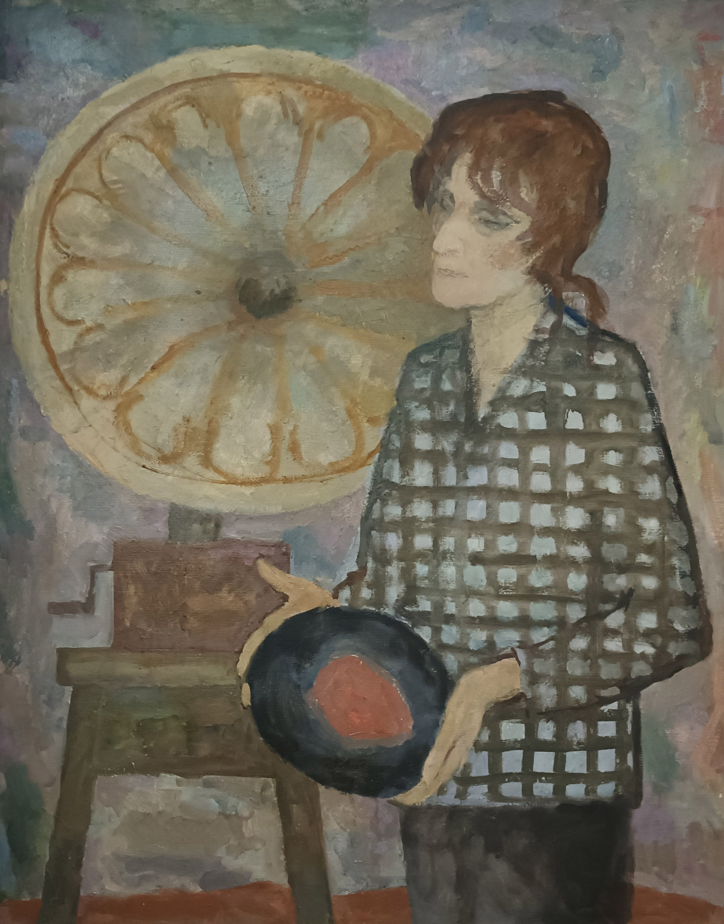 «Любимая пластинка (Портрет И.Вилковир)» 1975 год. Художник Величко Вадим Семёнович