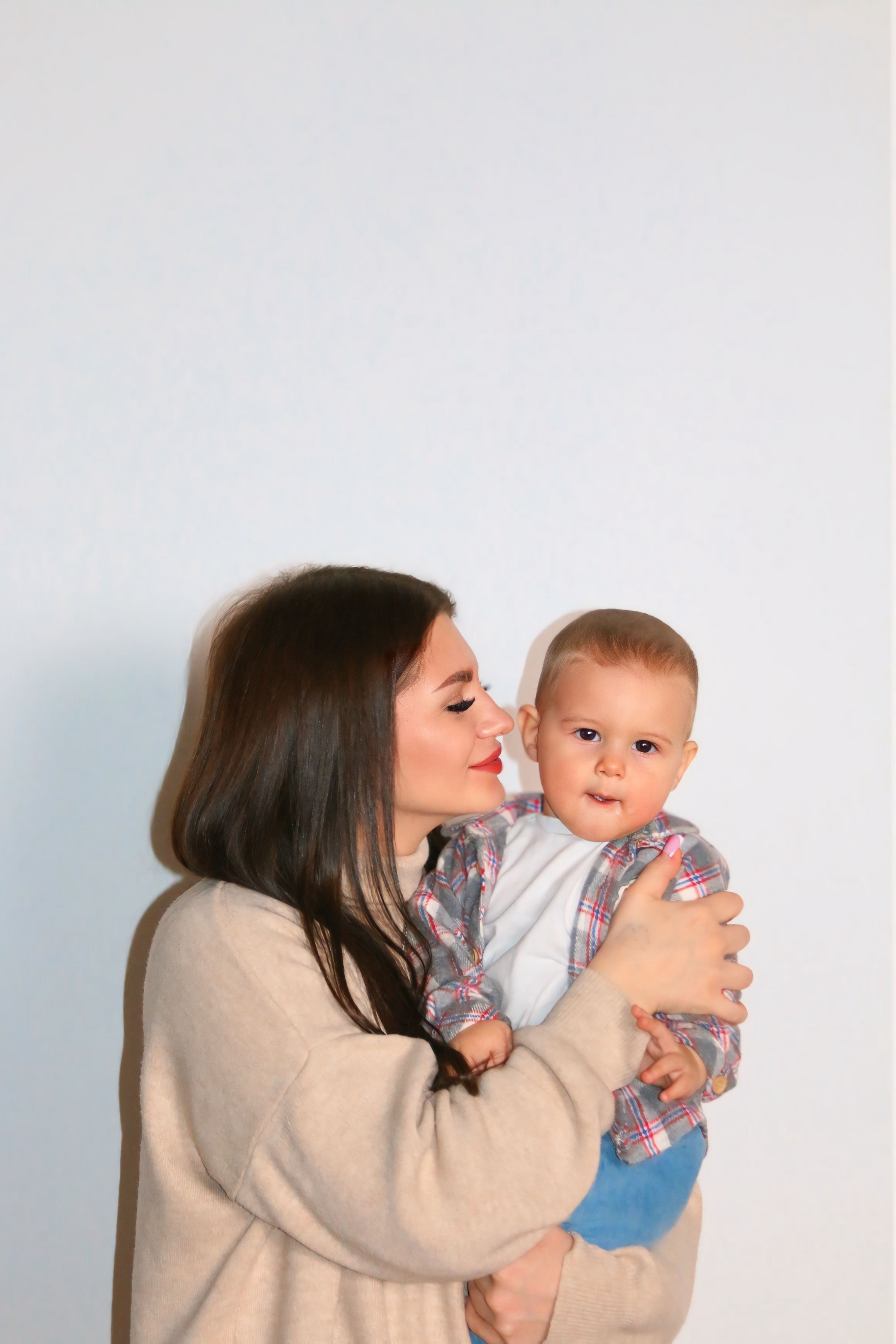 Новогодняя фотосессия мамы с сыном