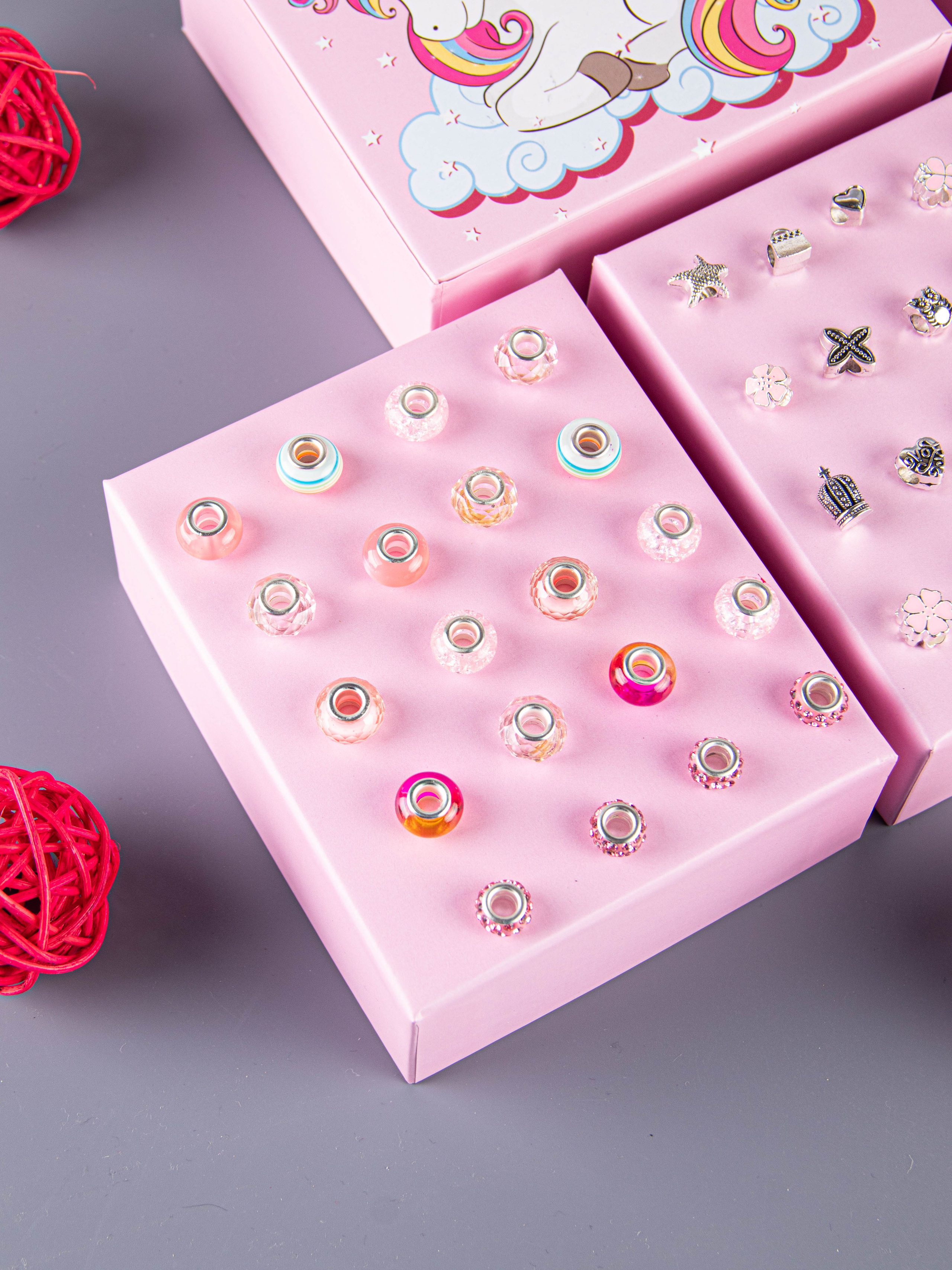 Наборы по созданию браслетов (розовый). «Матрица»