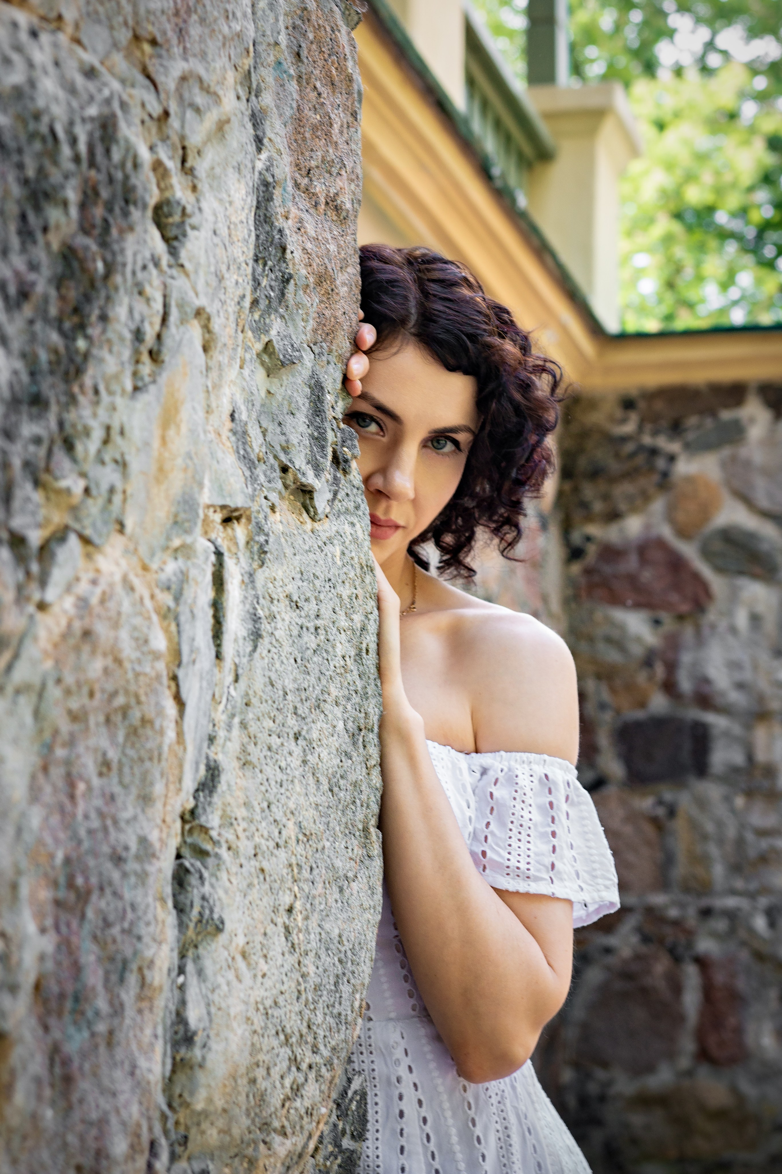 Фотосессия в белом платье Лошицкий парк Минск