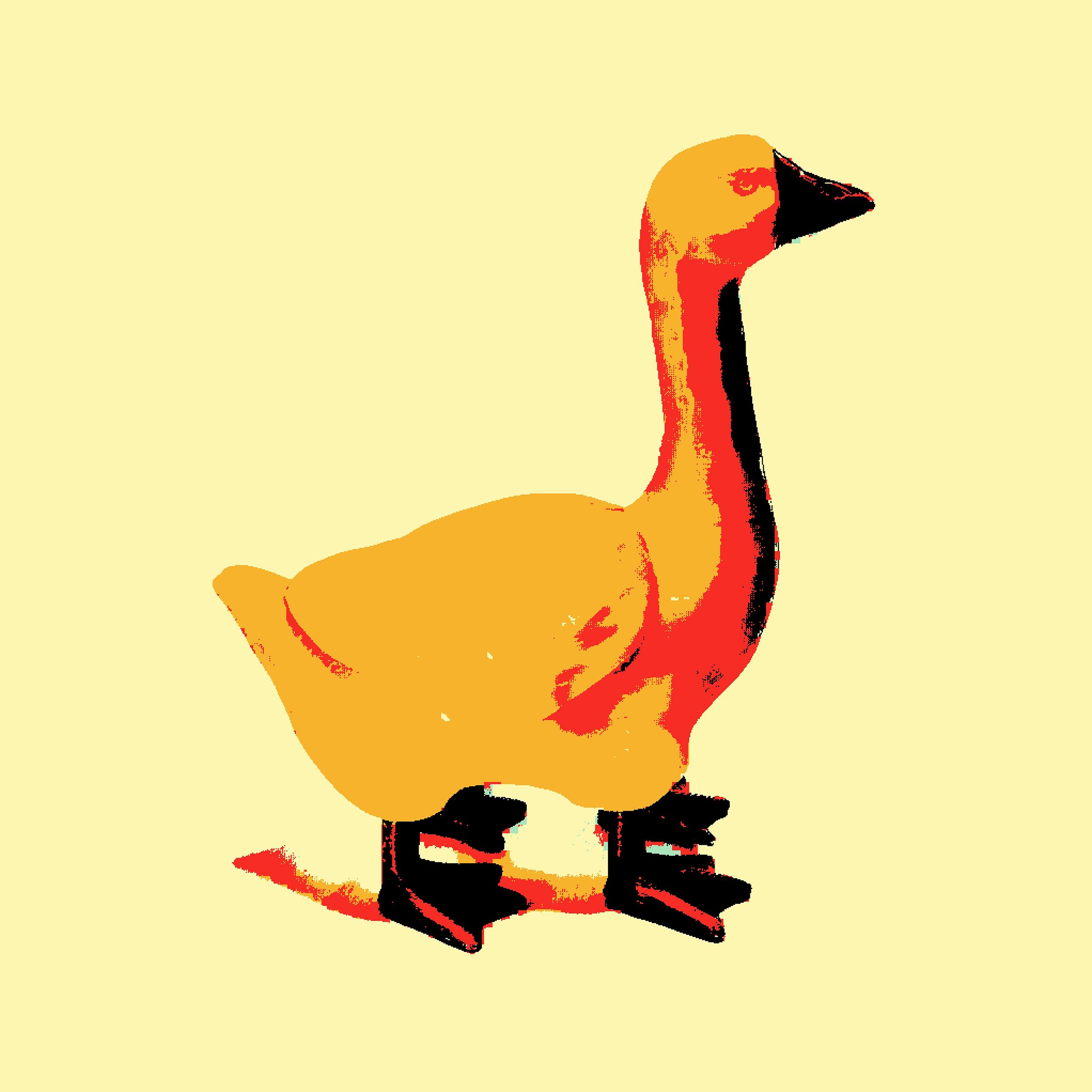 Ганс жёлтый. Визуальный арт пиксельный художник Василь Пиксель