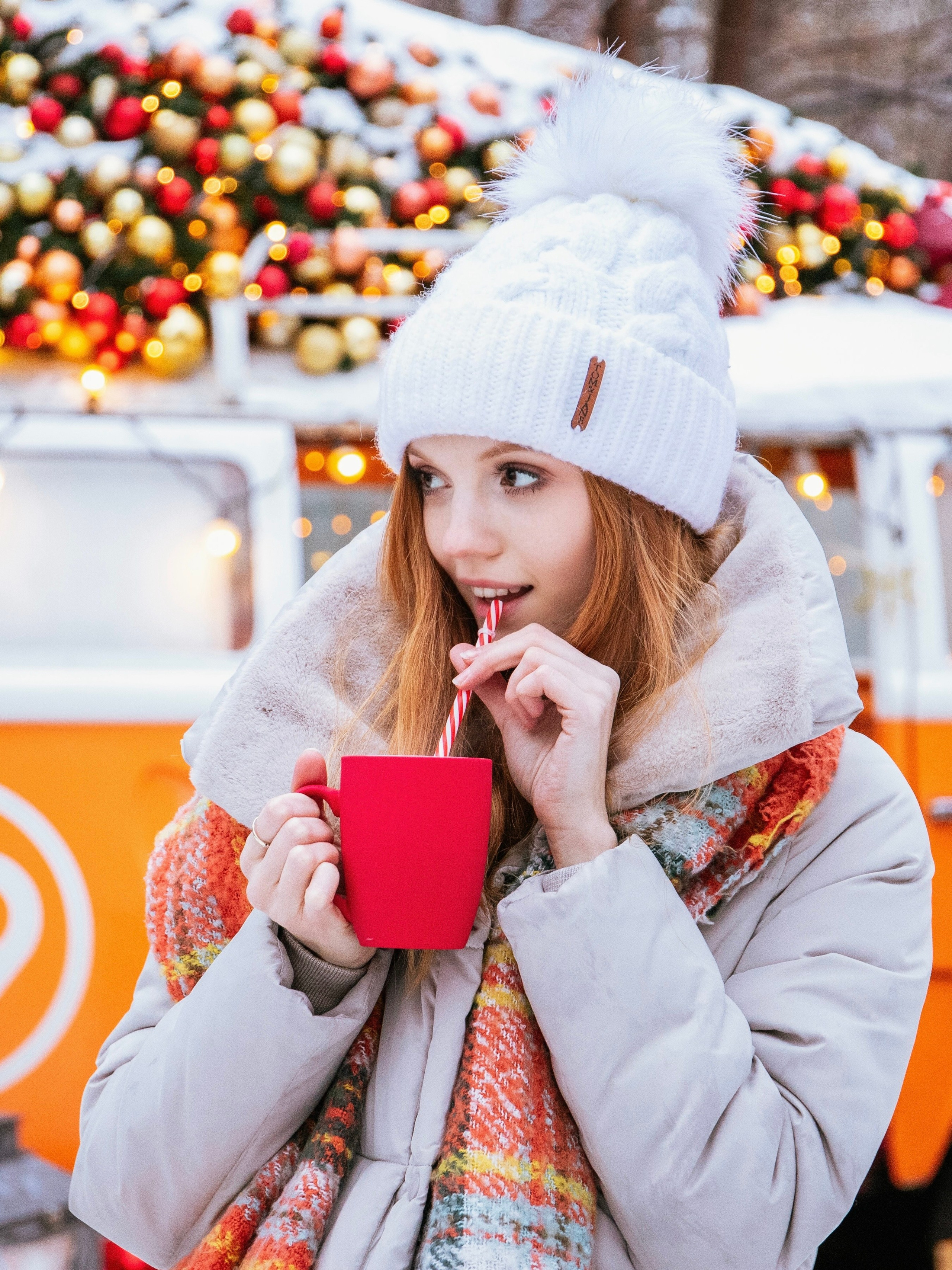 Новогодняя съемка с локацией «автобус». Свадебный и семейный фотограф в Москве Мила Широких