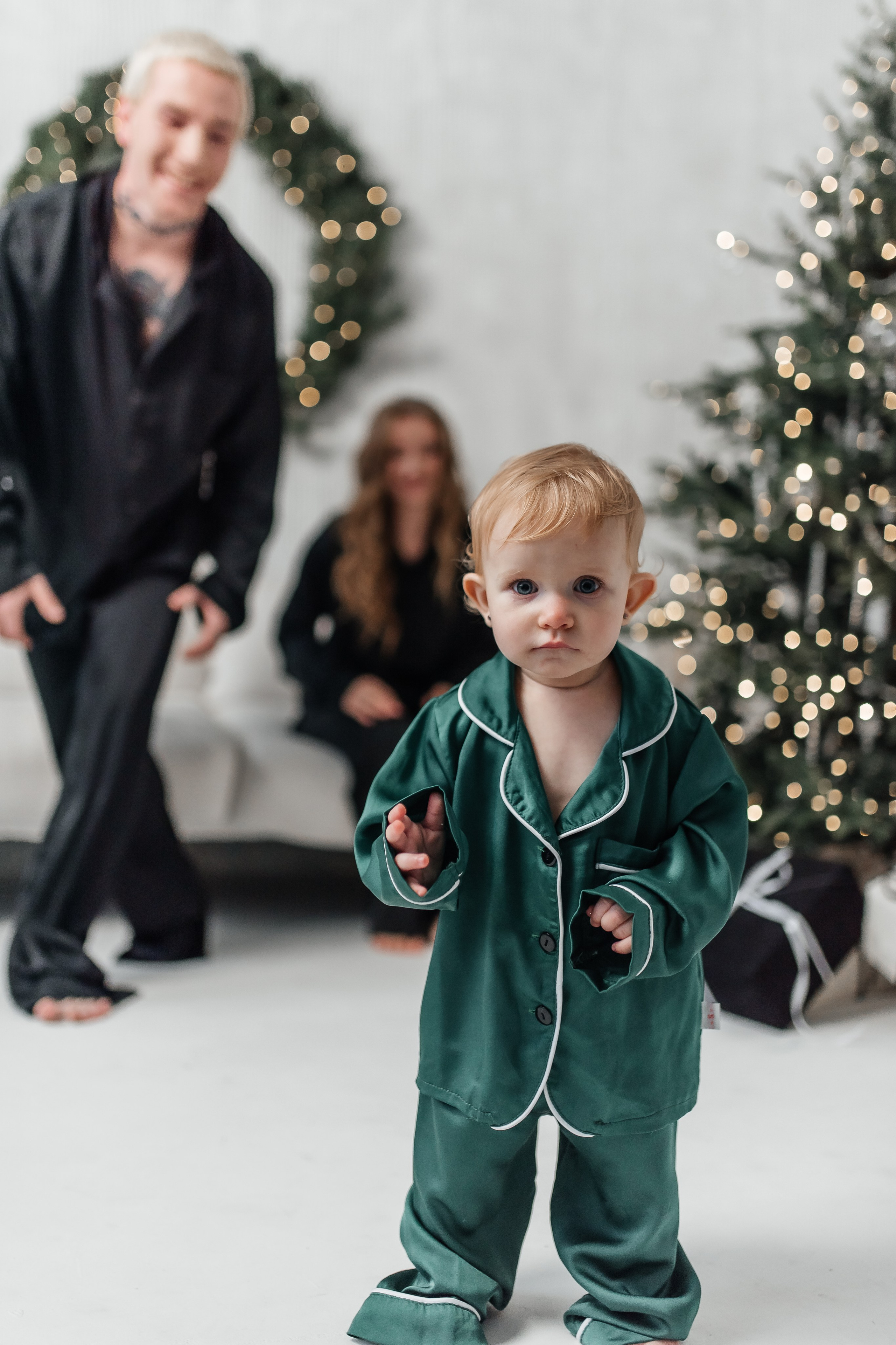 Мама, папа, дочь (атласные пижамы). Фотограф в Дзержинске Наташа Баева