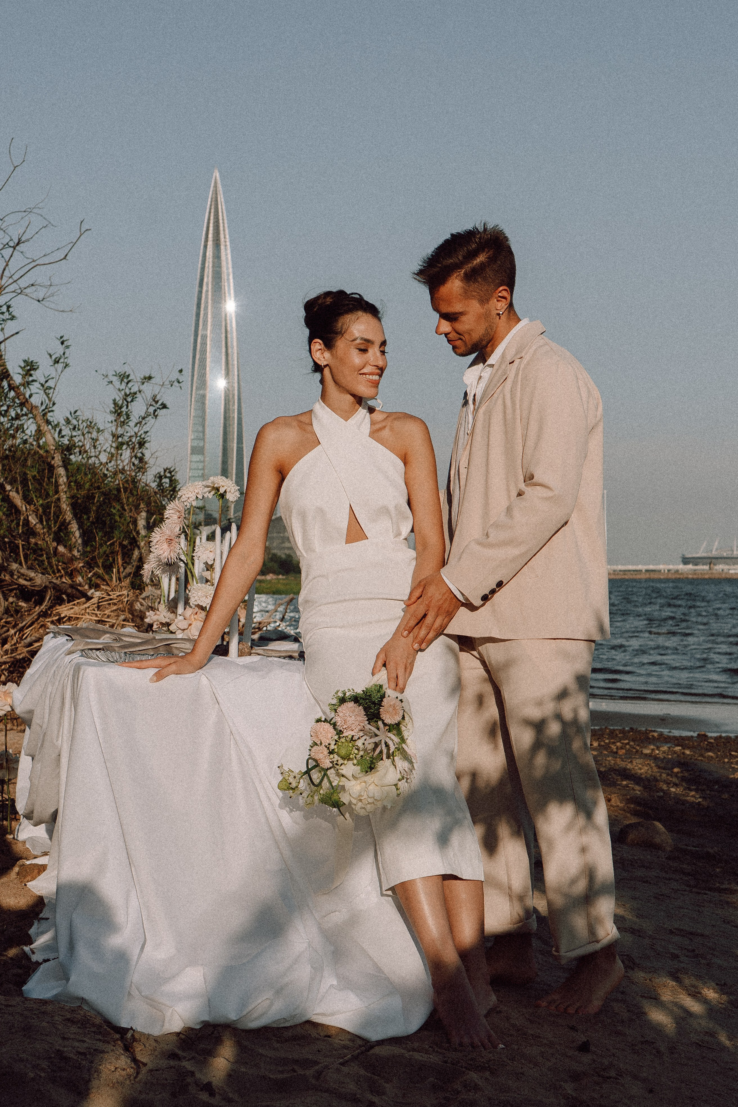 СВАДЕБНАЯ ФОТОСЕССИЯ ВЫЕЗДНОЙ ЦЕРЕМОНИИ (ФИНСКИЙ ЗАЛИВ). Профессиональный фотограф, Санкт-Петербург — Виктория Богомолова