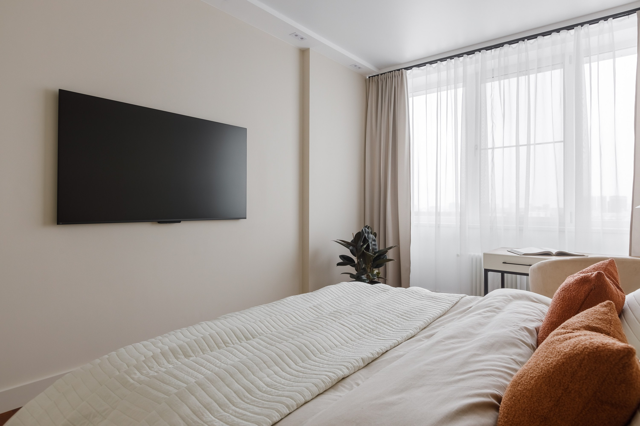 Бежевая квартира в Аэробусе. Интерьерный фотограф в Москве Роман Потапов