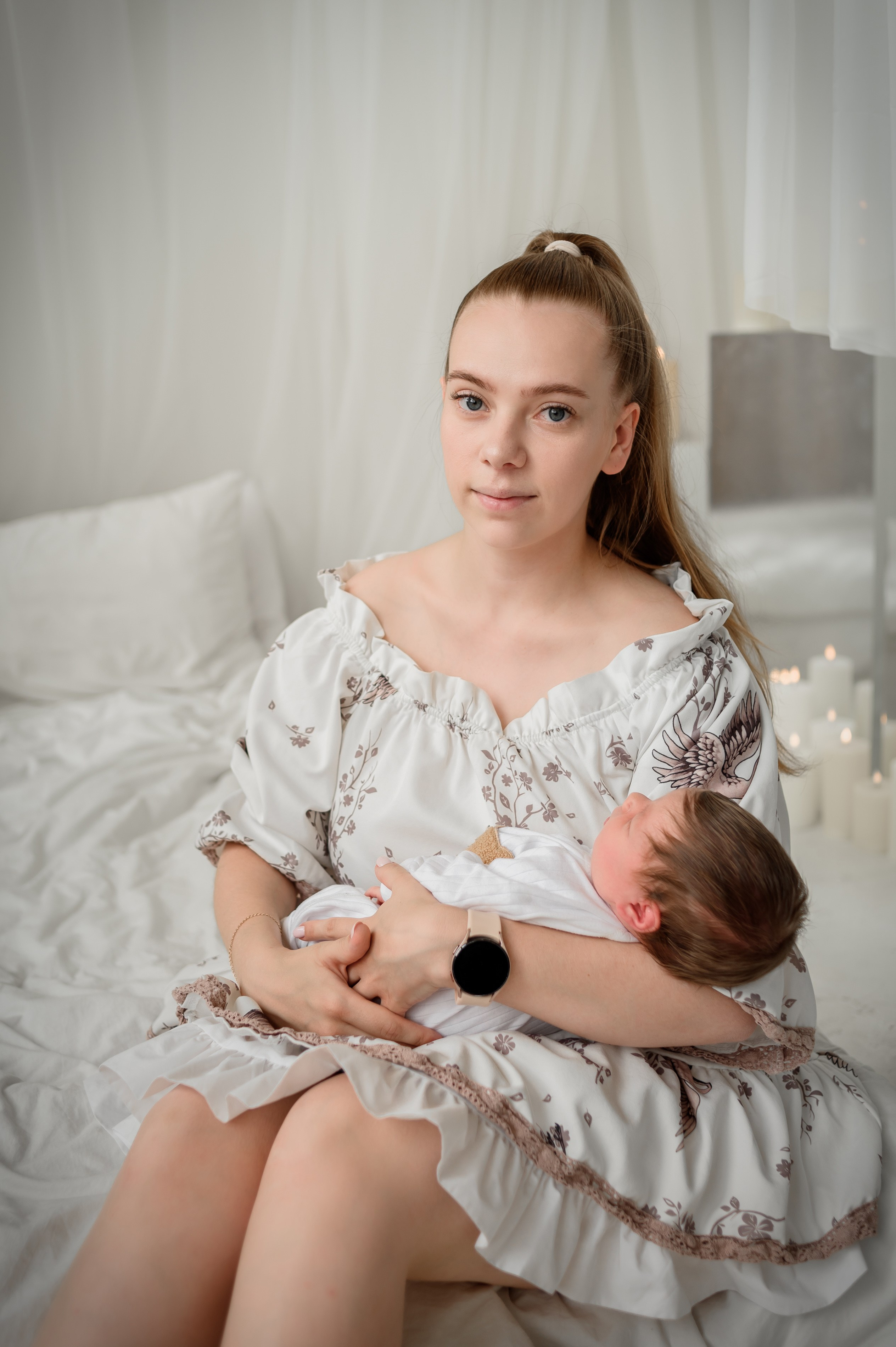 Lifestyle newborn. Фотограф новорождённых в Рязани, фотосъемка выписки из роддома, крещен
