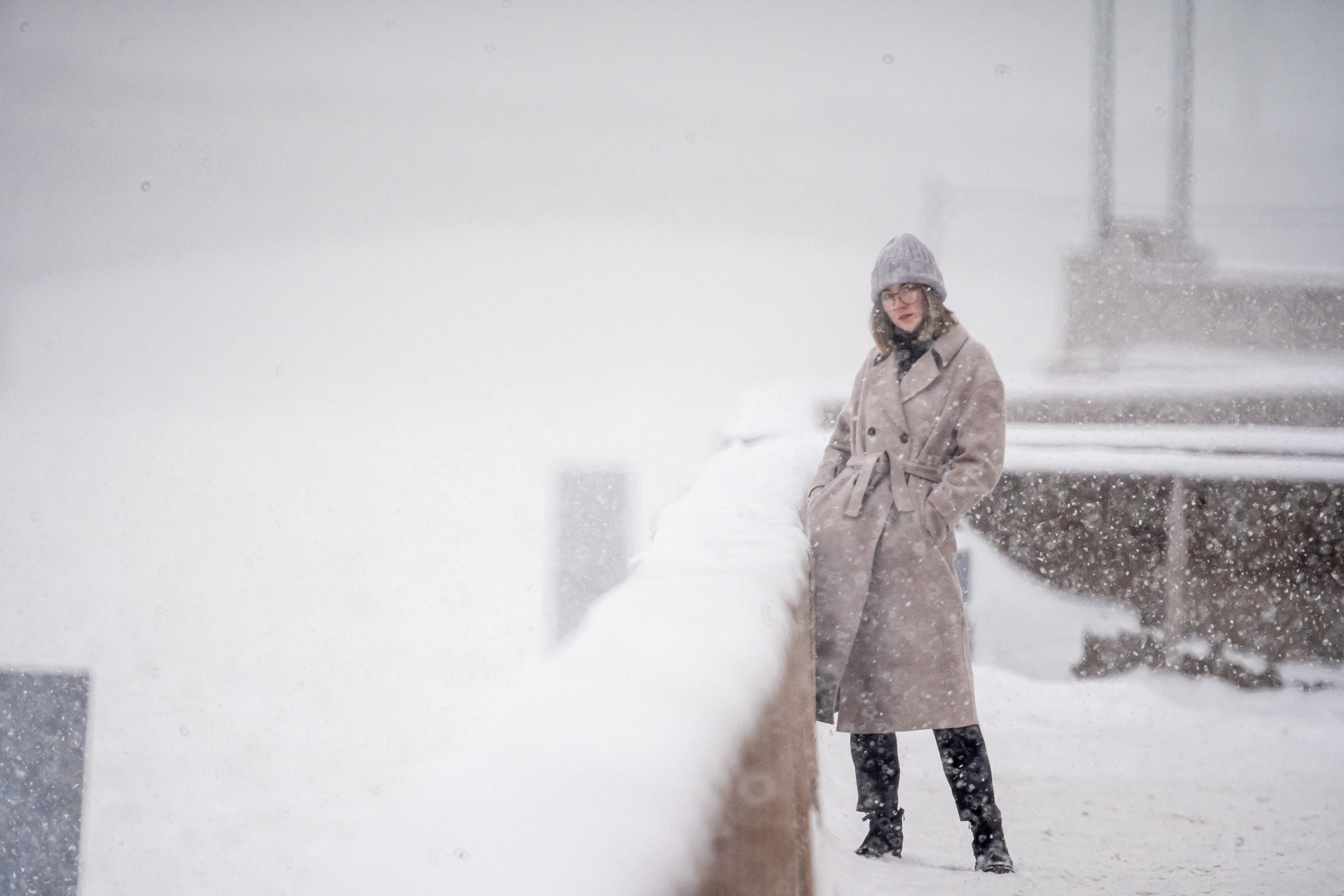 Фрося. Снегопад. Портретный фотограф в Санкт-Петербурге Александр Быстрицкий