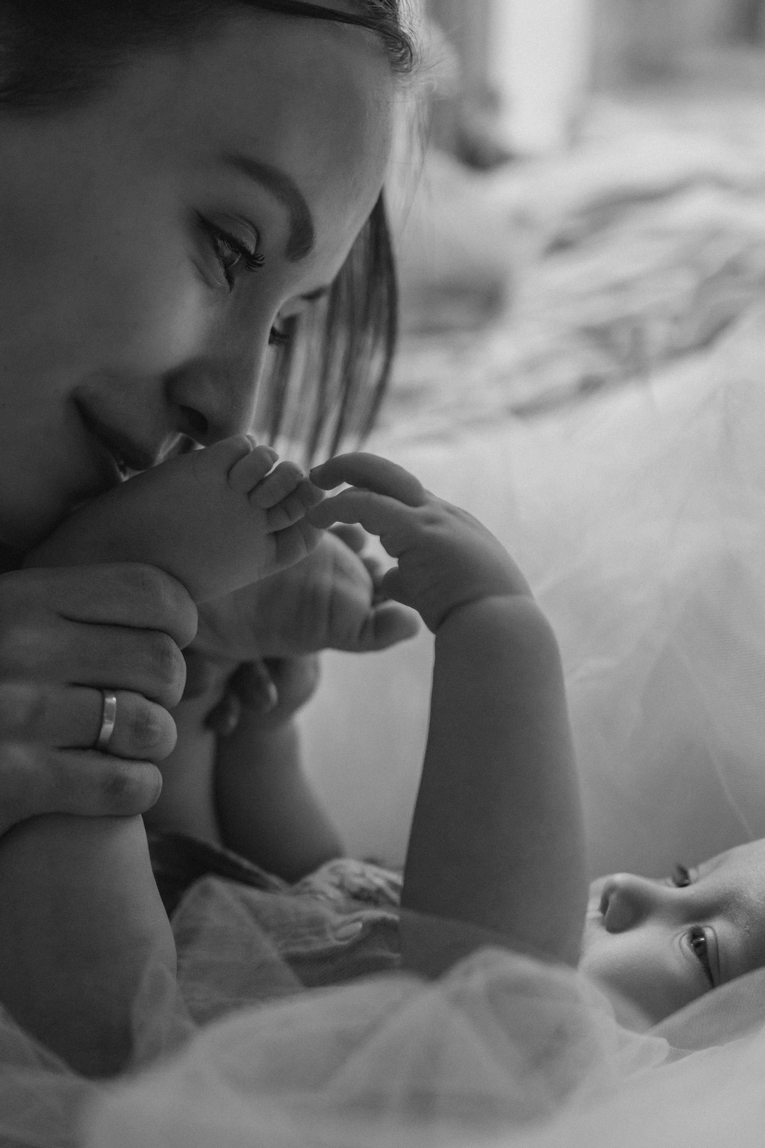 Аня и малышка Настя. Семейный, домашний, ньюборн фотограф Москва Цветкова Елизавета